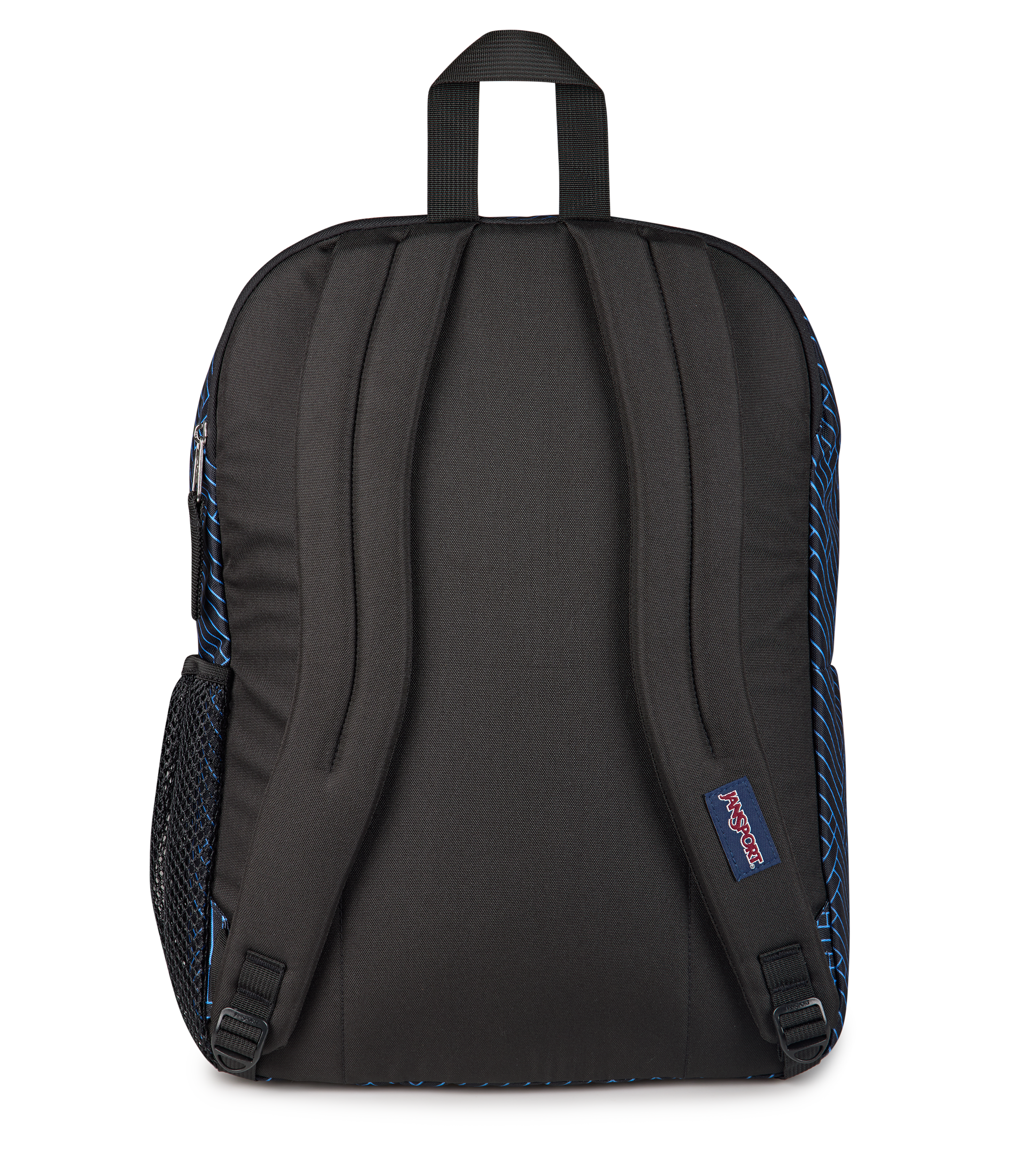 JanSport Big Student Backpack 34L in Team Stripes — back view # color_Team Stripes