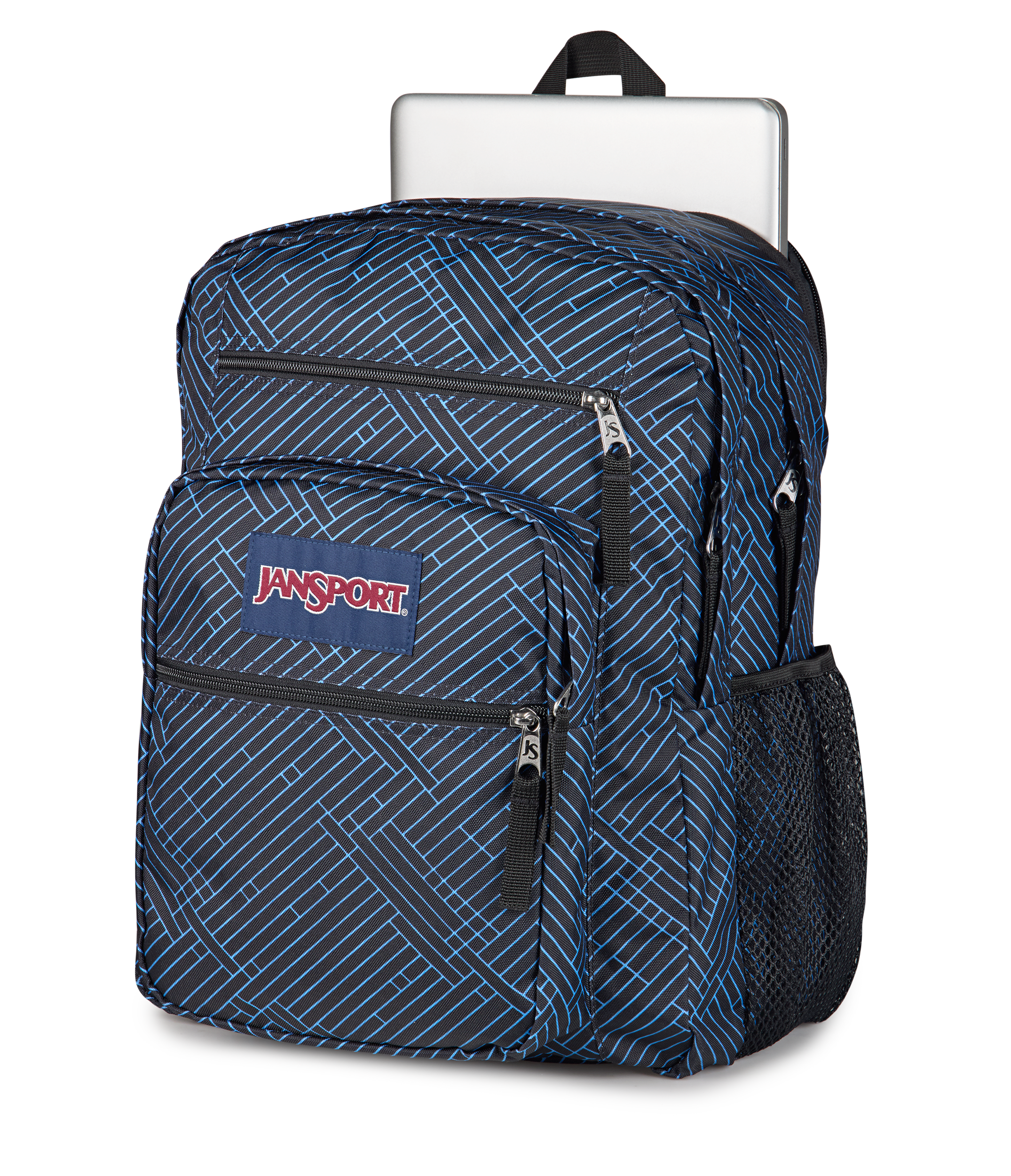 JanSport Big Student Backpack 34L in Team Stripes — detail view 2 # color_Team Stripes