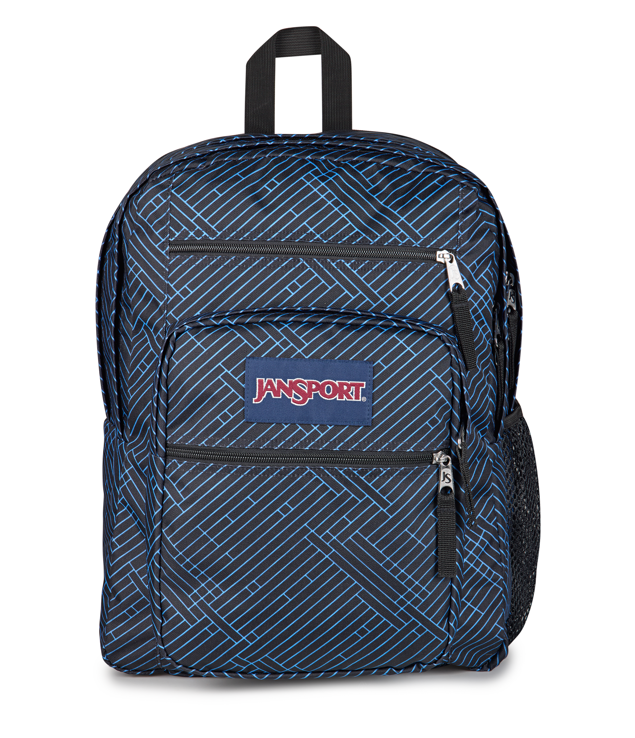 JanSport Big Student Backpack 34L in Team Stripes — front view # color_Team Stripes