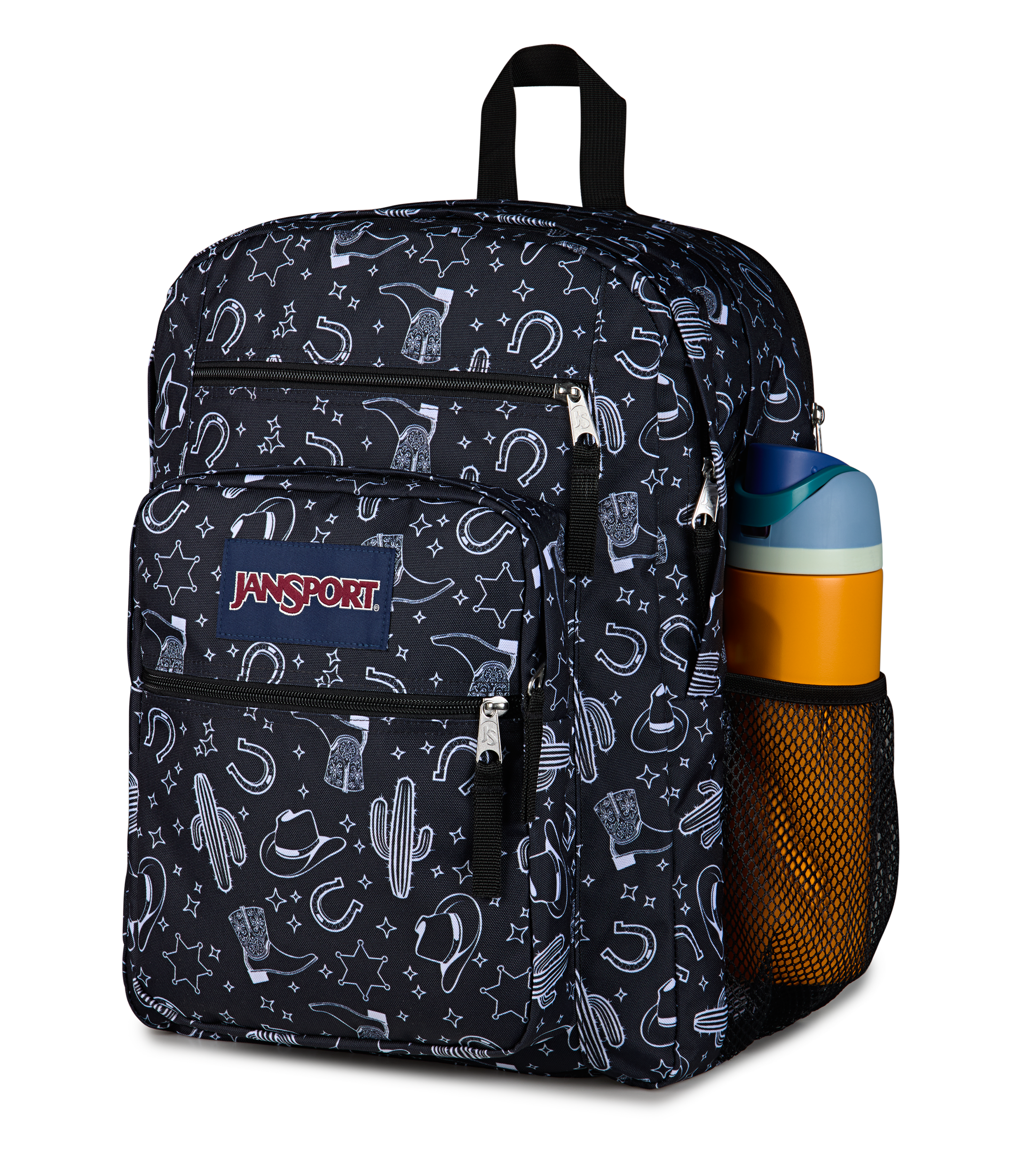 JanSport Big Student Backpack 34L in Wild West Escape — detail view # color_Wild West Escape