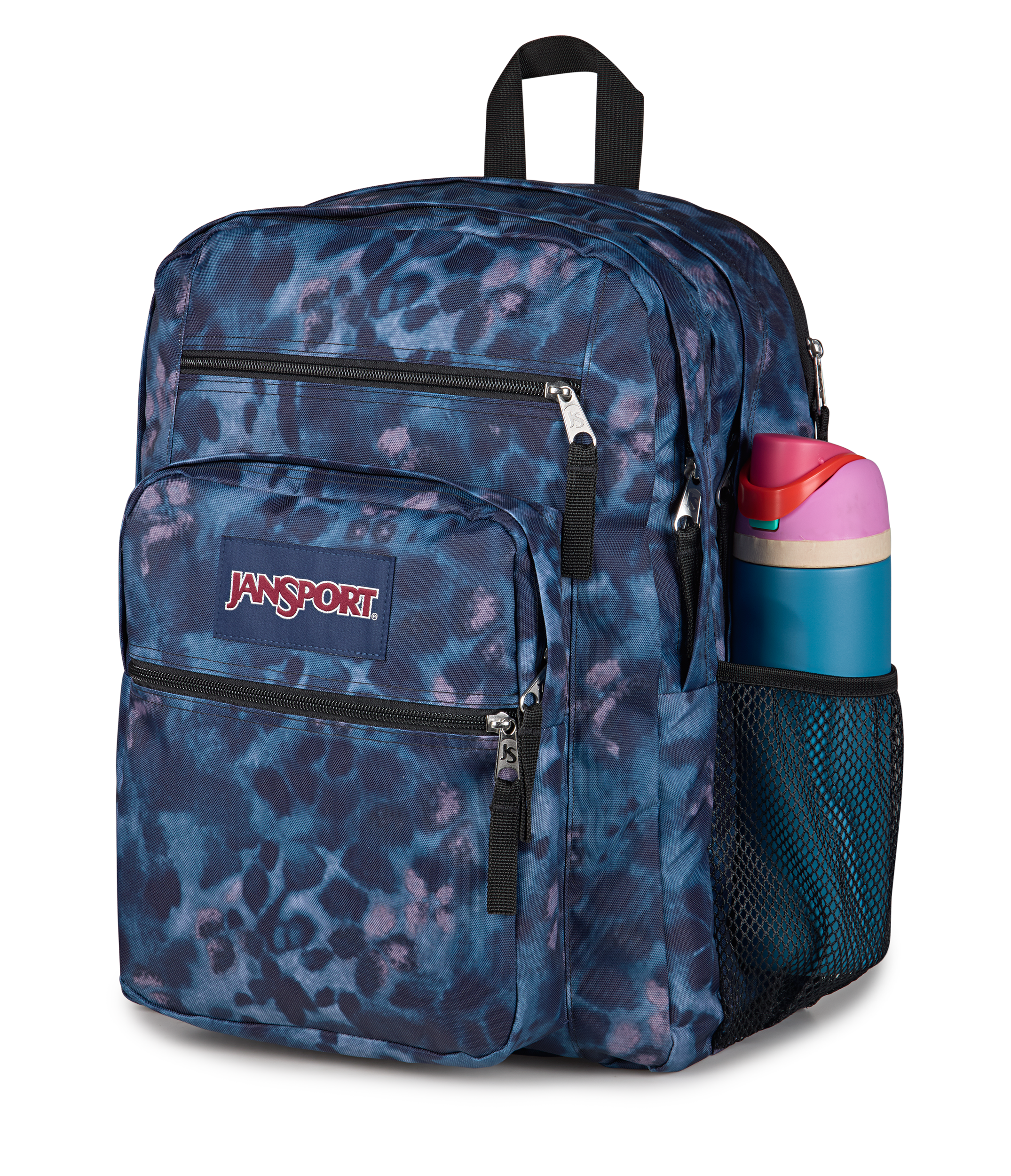 JanSport Big Student Backpack 34L in Ghostly Floral — detail view # color_Ghostly Floral