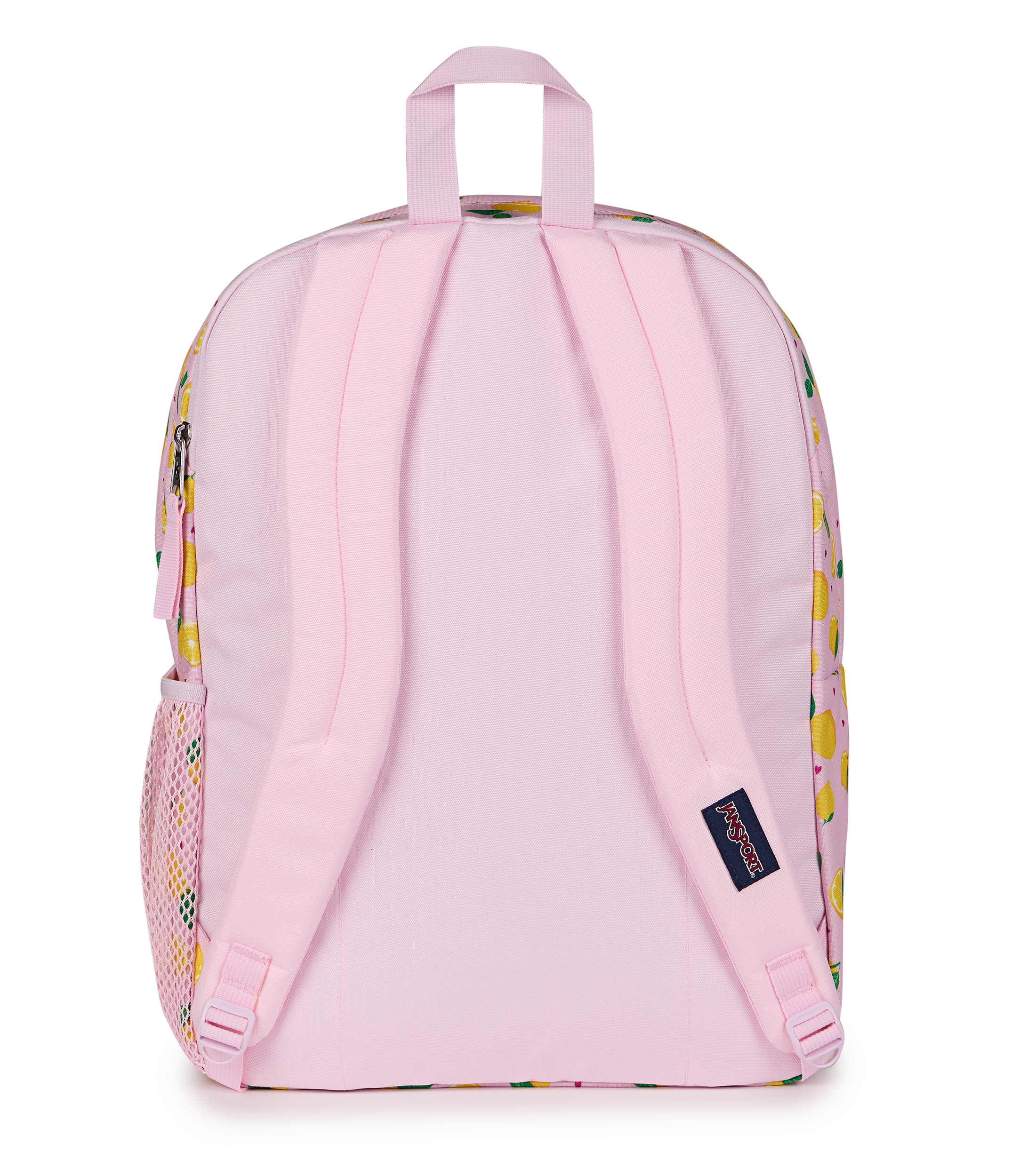 JanSport Big Student Backpack 34L in Lemonade Stand — back view # color_Lemonade Stand