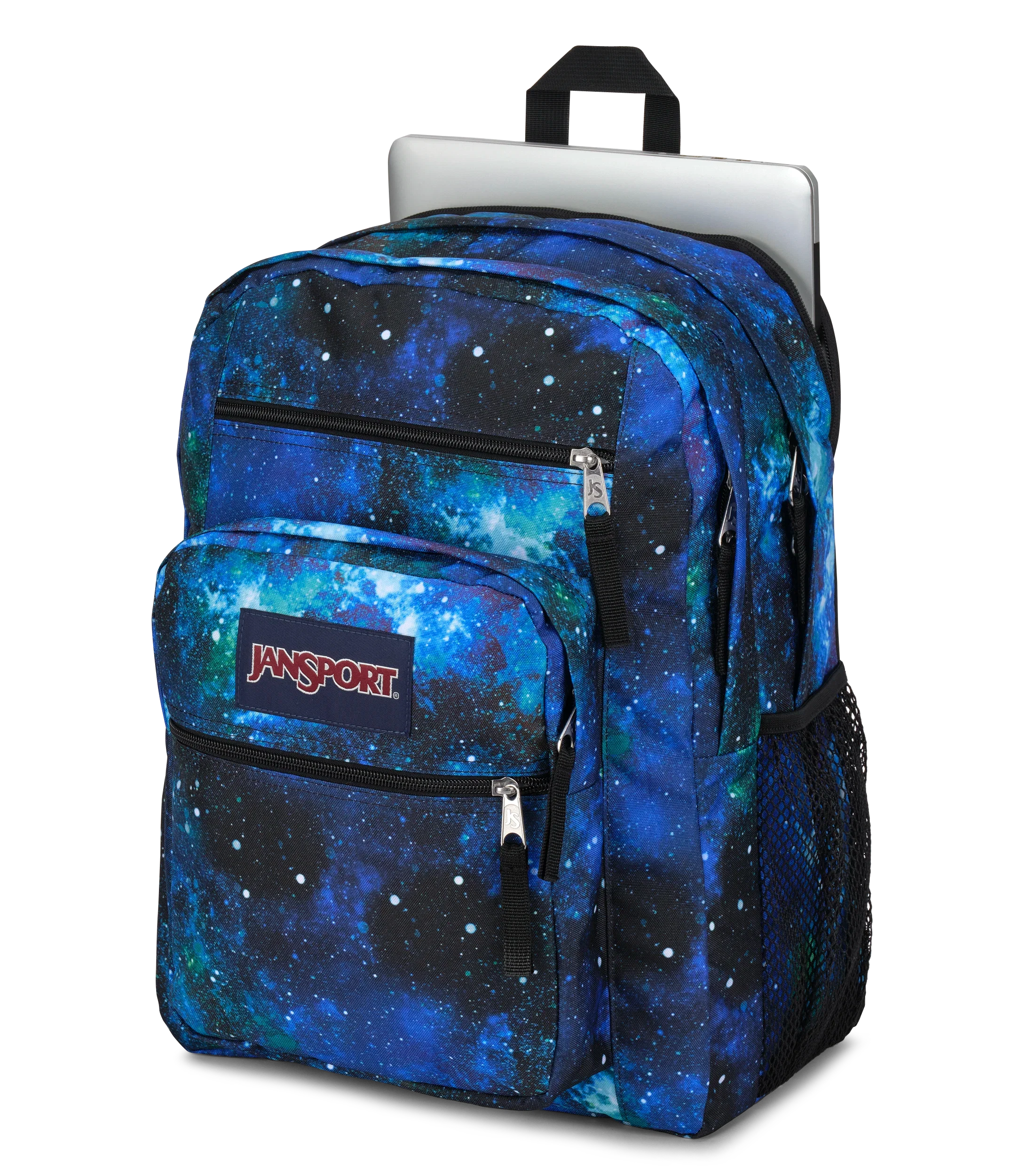 JanSport Big Student Backpack 34L in Cyberspace Galaxy — detail view 2 # color_Cyberspace Galaxy