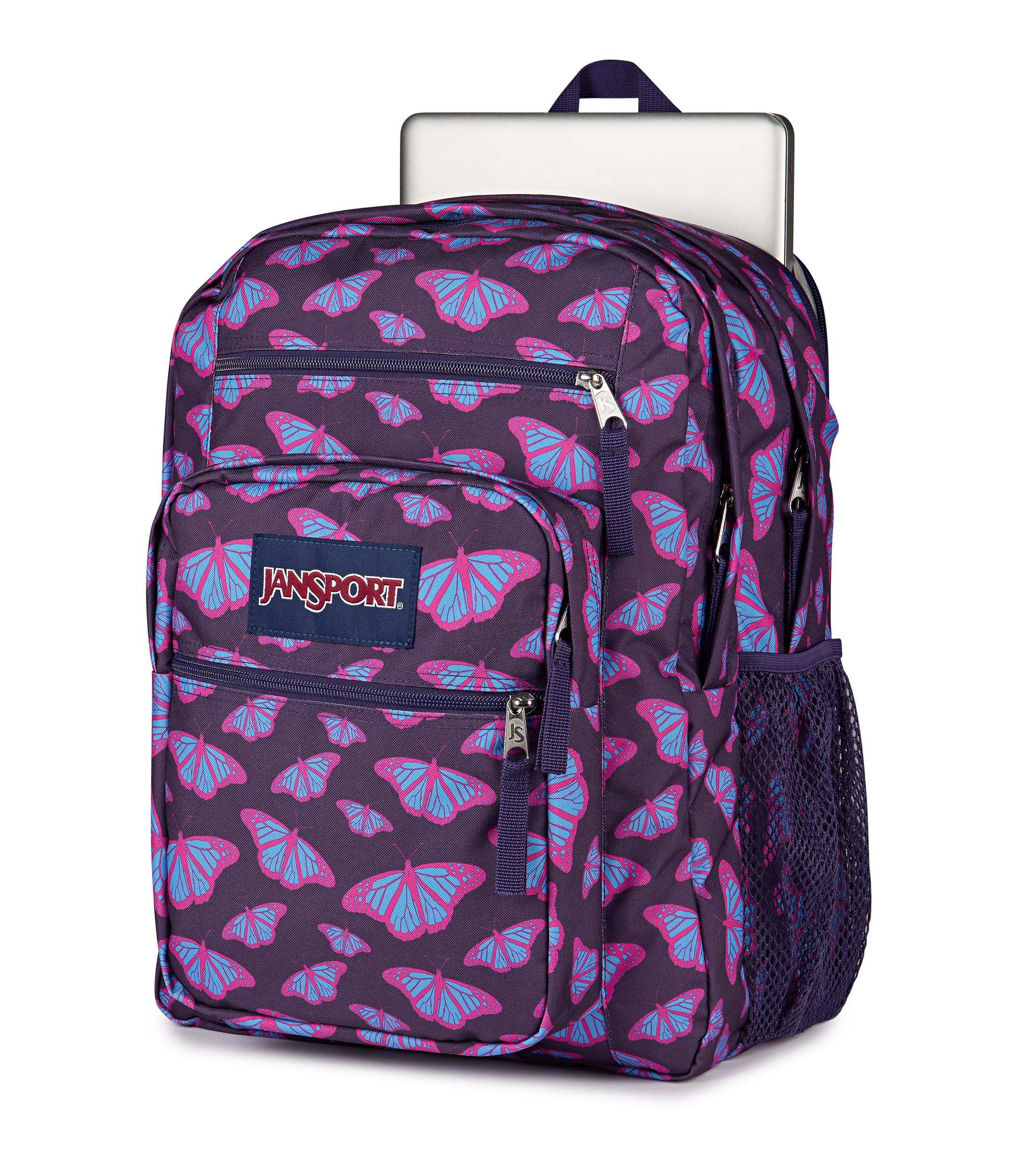 JanSport Big Student Backpack 34L in Flutter By Purple — detail view 2 # color_Flutter By Purple