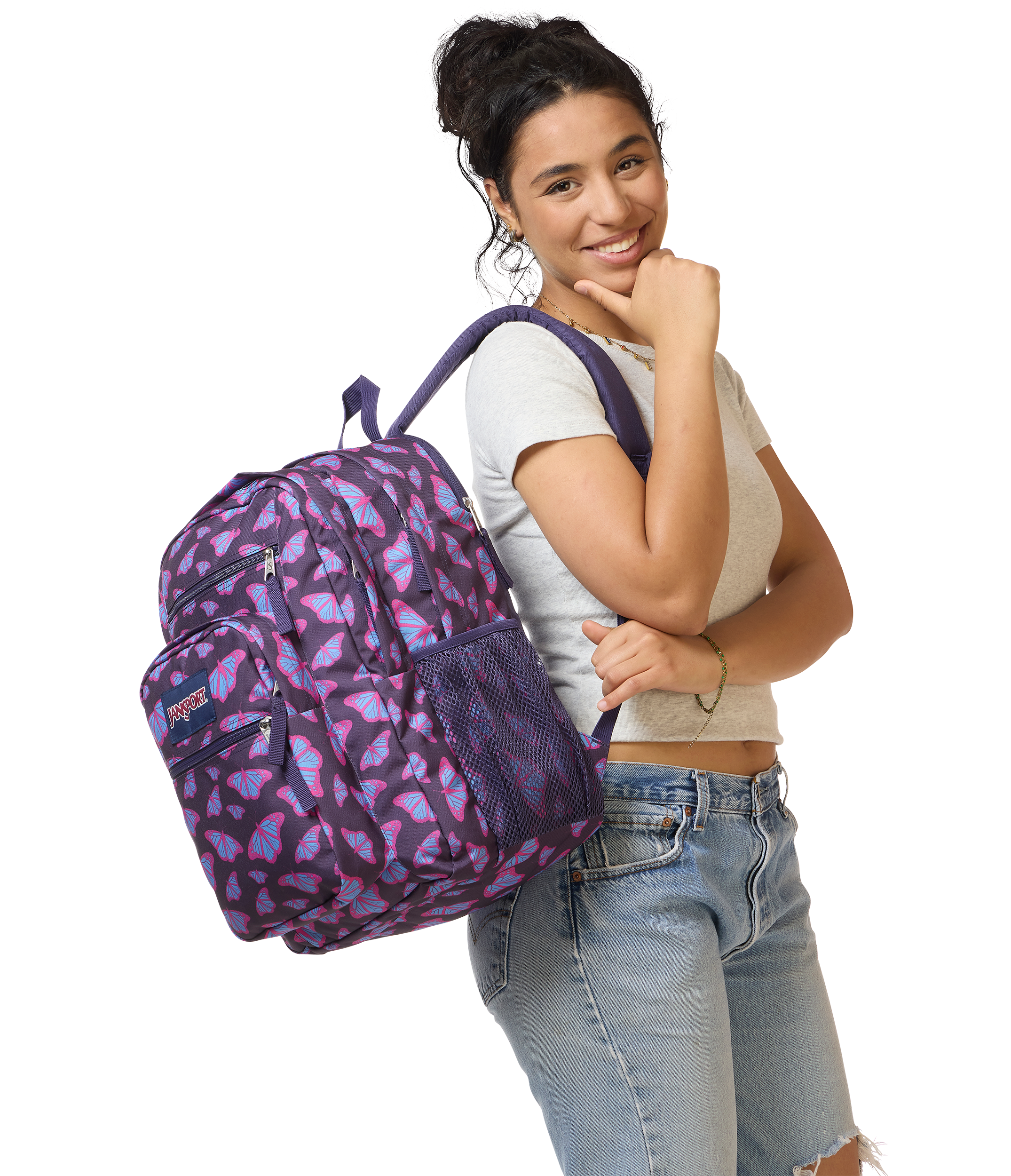 JanSport Big Student Backpack 34L in Flutter By Purple — lifestyle # color_Flutter By Purple