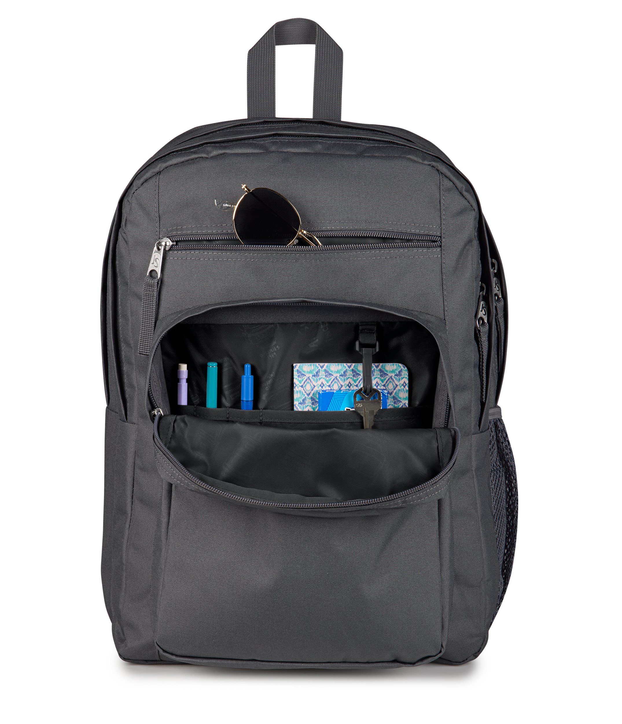 JanSport Big Student Backpack 34L in Smokey Grit — detail view 3 # color_Smokey Grit