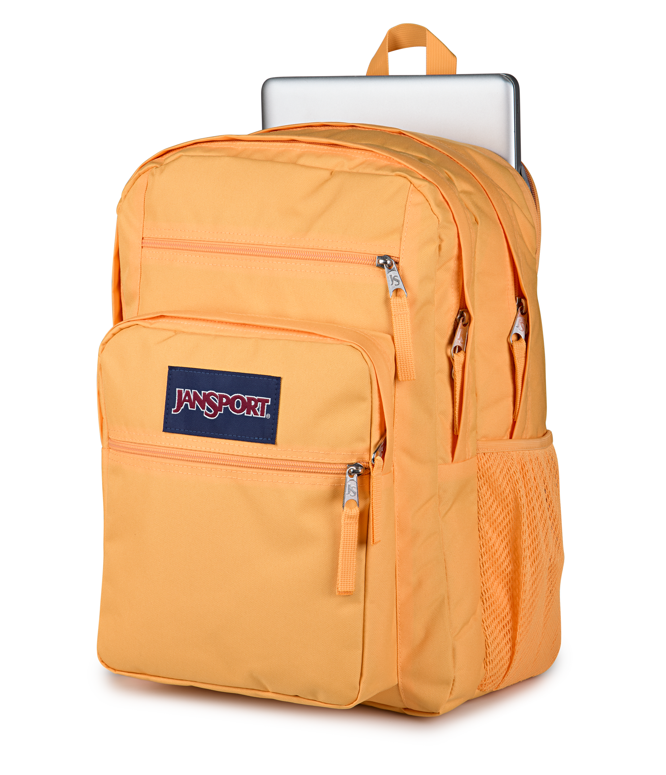 JanSport Big Student Backpack 34L in Orange Soda — detail view 2 # color_Orange Soda