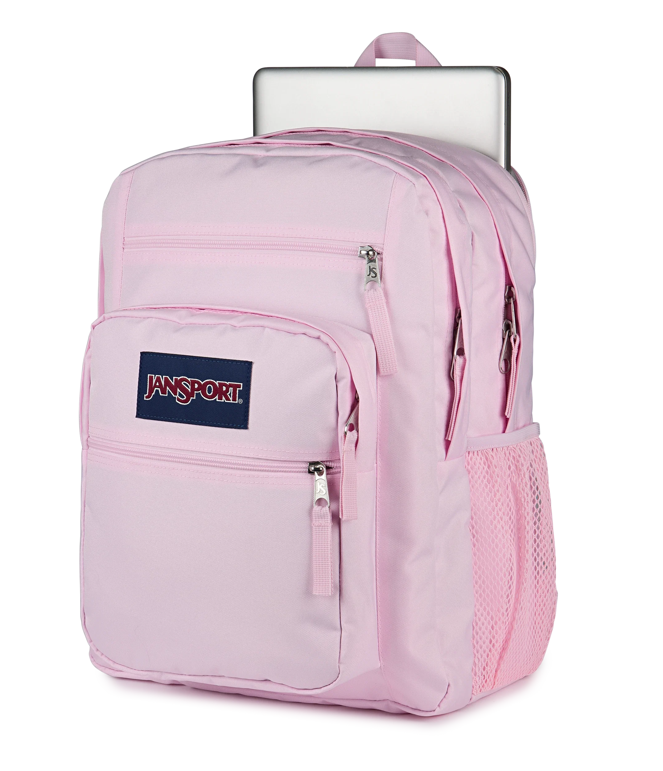 JanSport Big Student Backpack 34L in Pink Ice — detail view 2 # color_Pink Ice