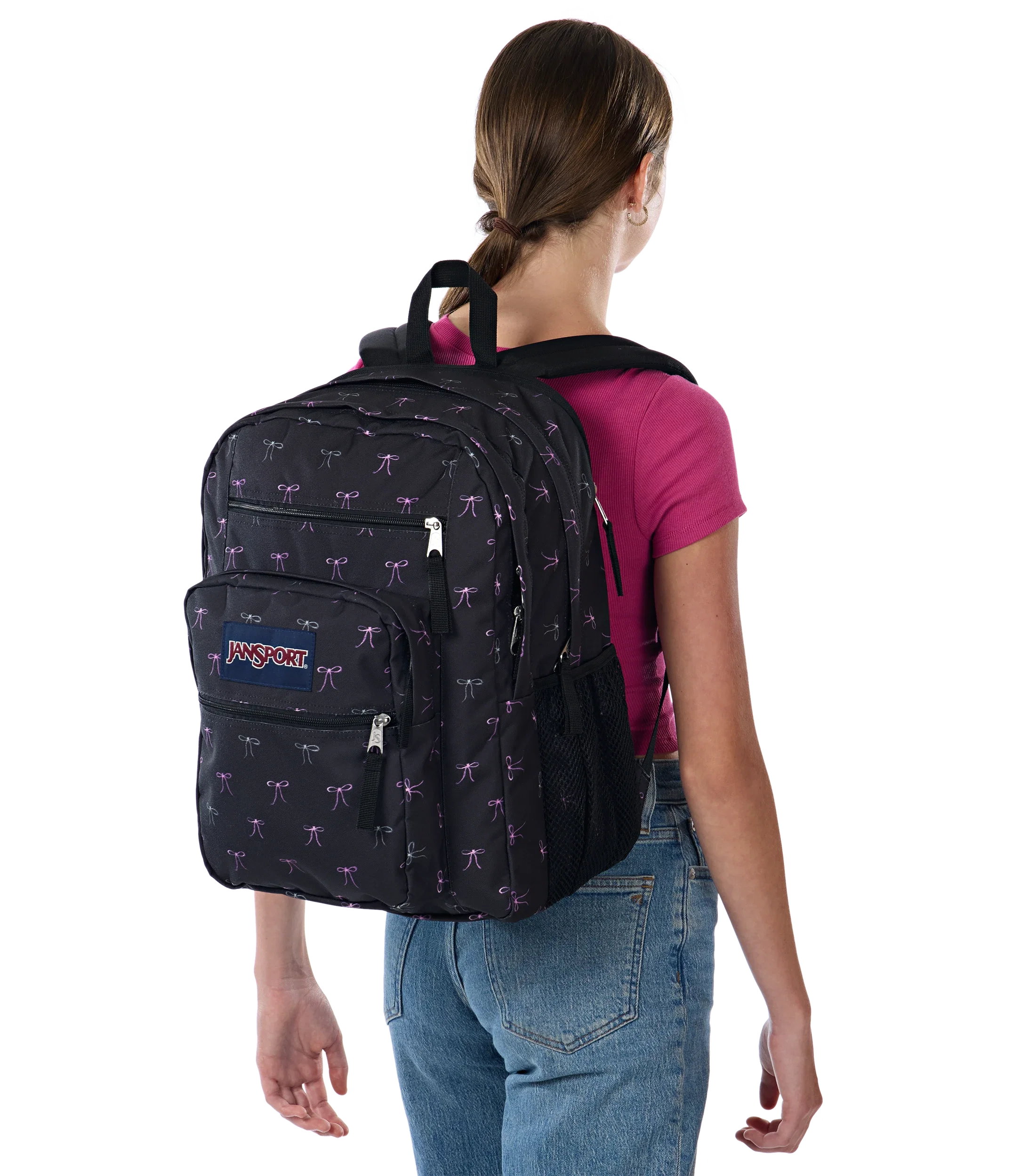 JanSport Big Student Backpack 34L in Bad Bows — lifestyle # color_Bad Bows