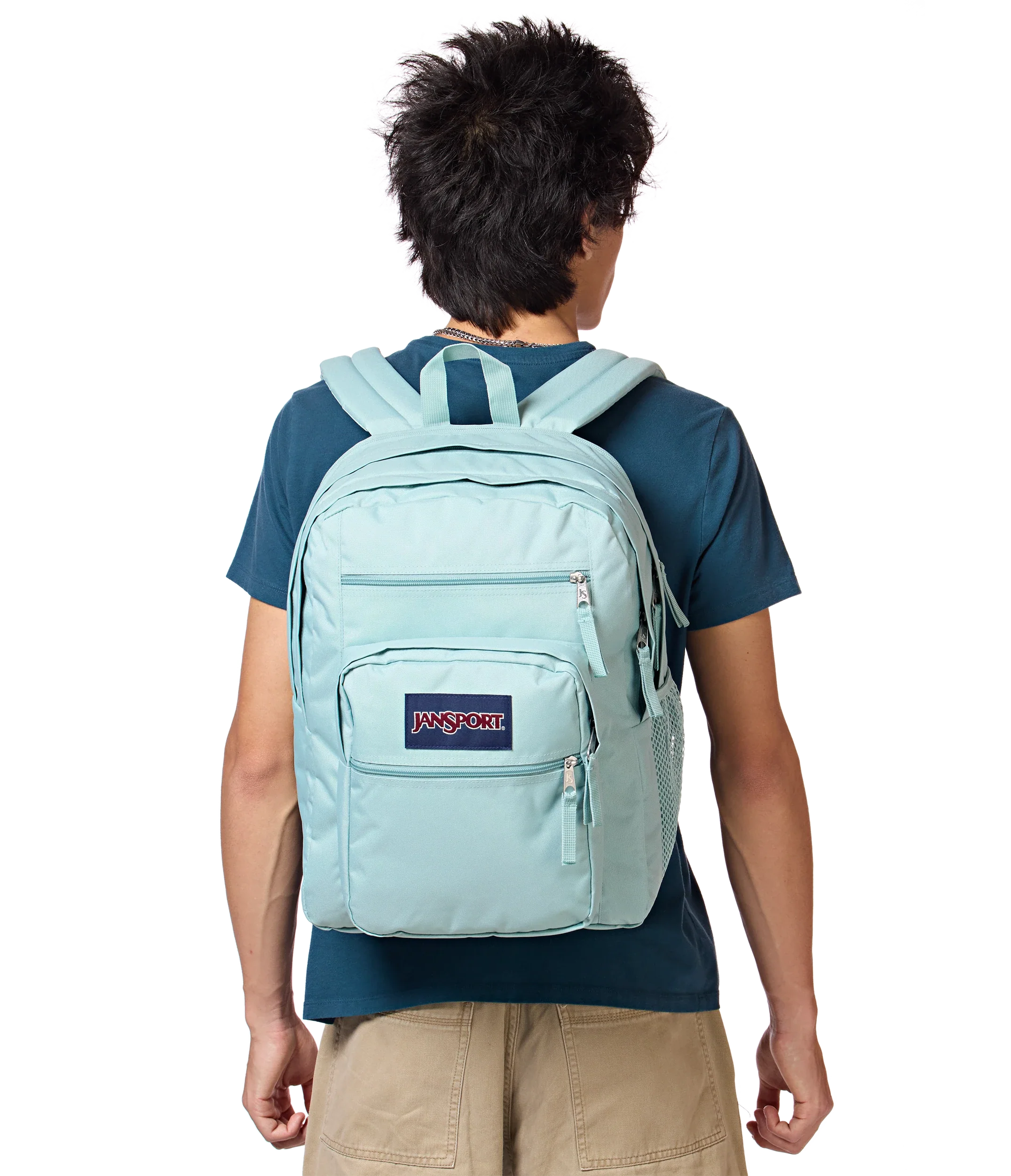 JanSport Big Student Backpack 34L in Faded Sage — lifestyle # color_Faded Sage