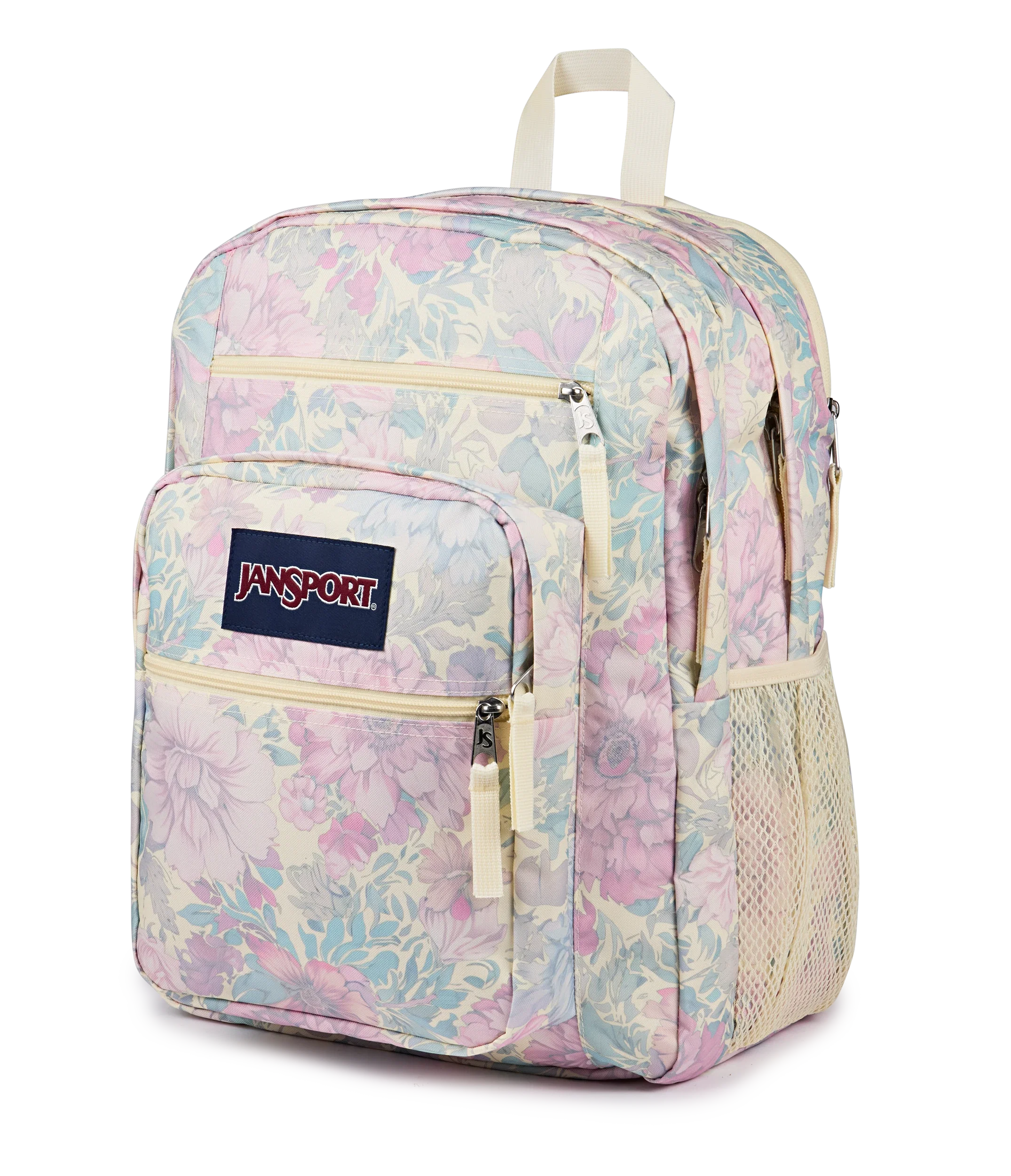 JanSport Big Student Backpack 34L in Faded Tapestry — angle view 2 # color_Faded Tapestry