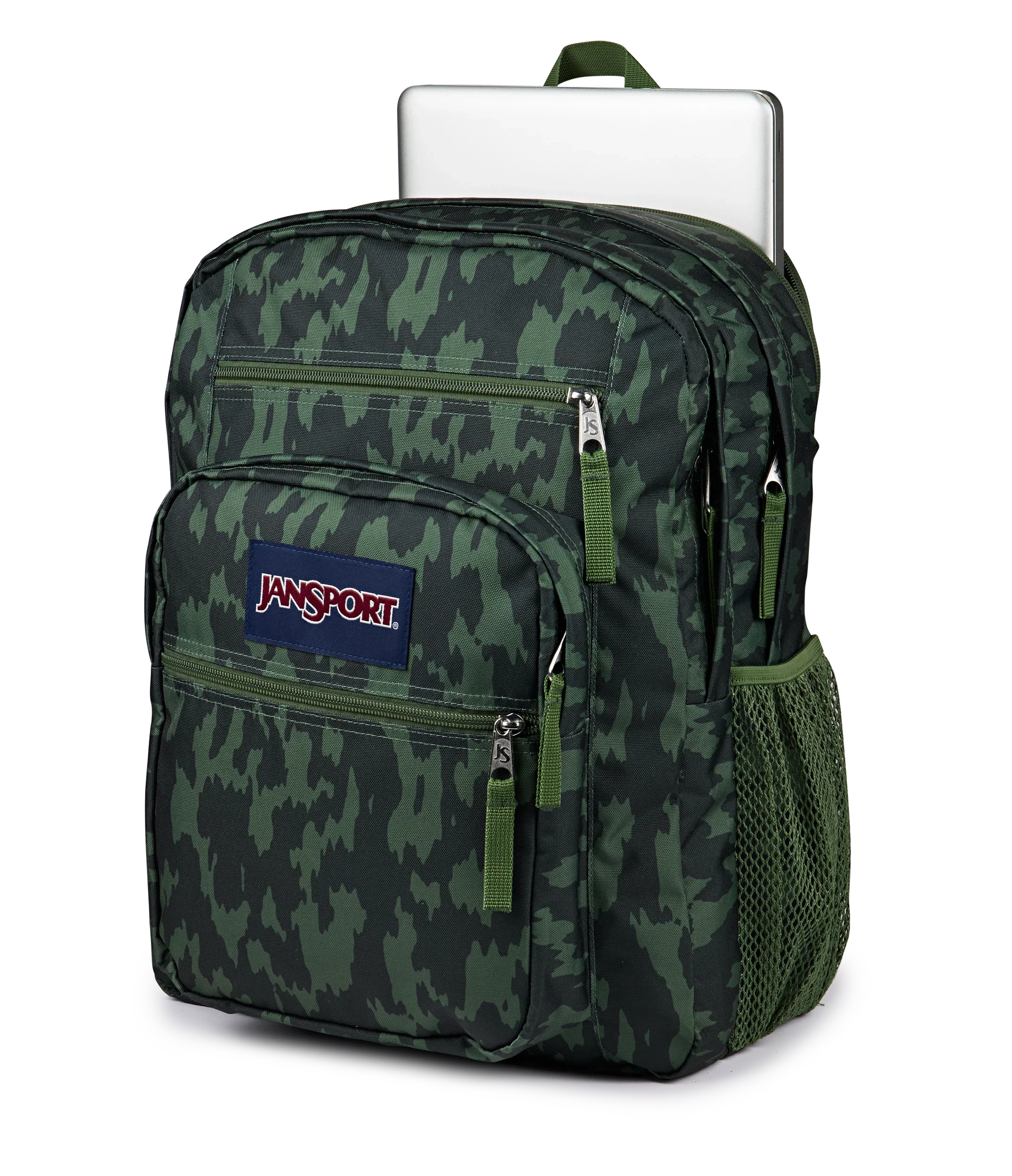 JanSport Big Student Backpack 34L in Camo Illusion — detail view 2 # color_Camo Illusion