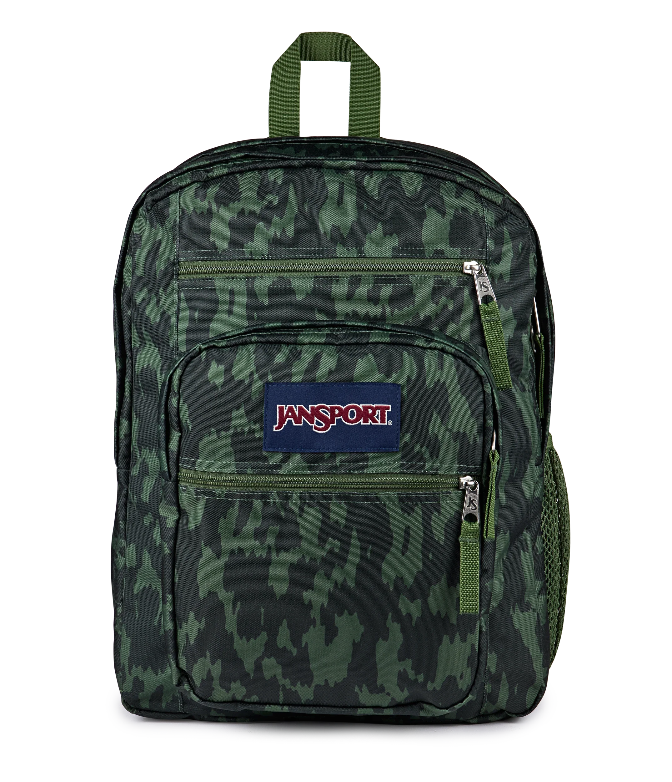 JanSport Big Student Backpack 34L in Camo Illusion — front view # color_Camo Illusion