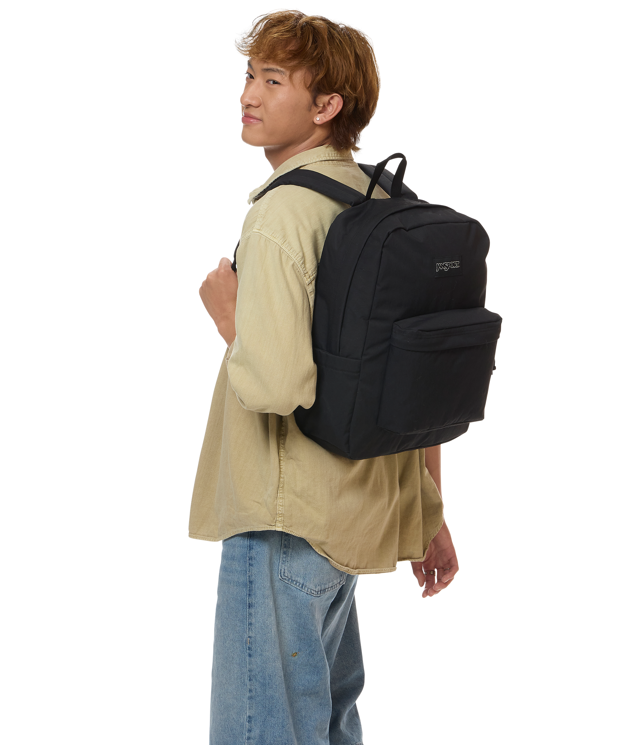 JanSport Superbreak Plus FX in Black — angle view 2