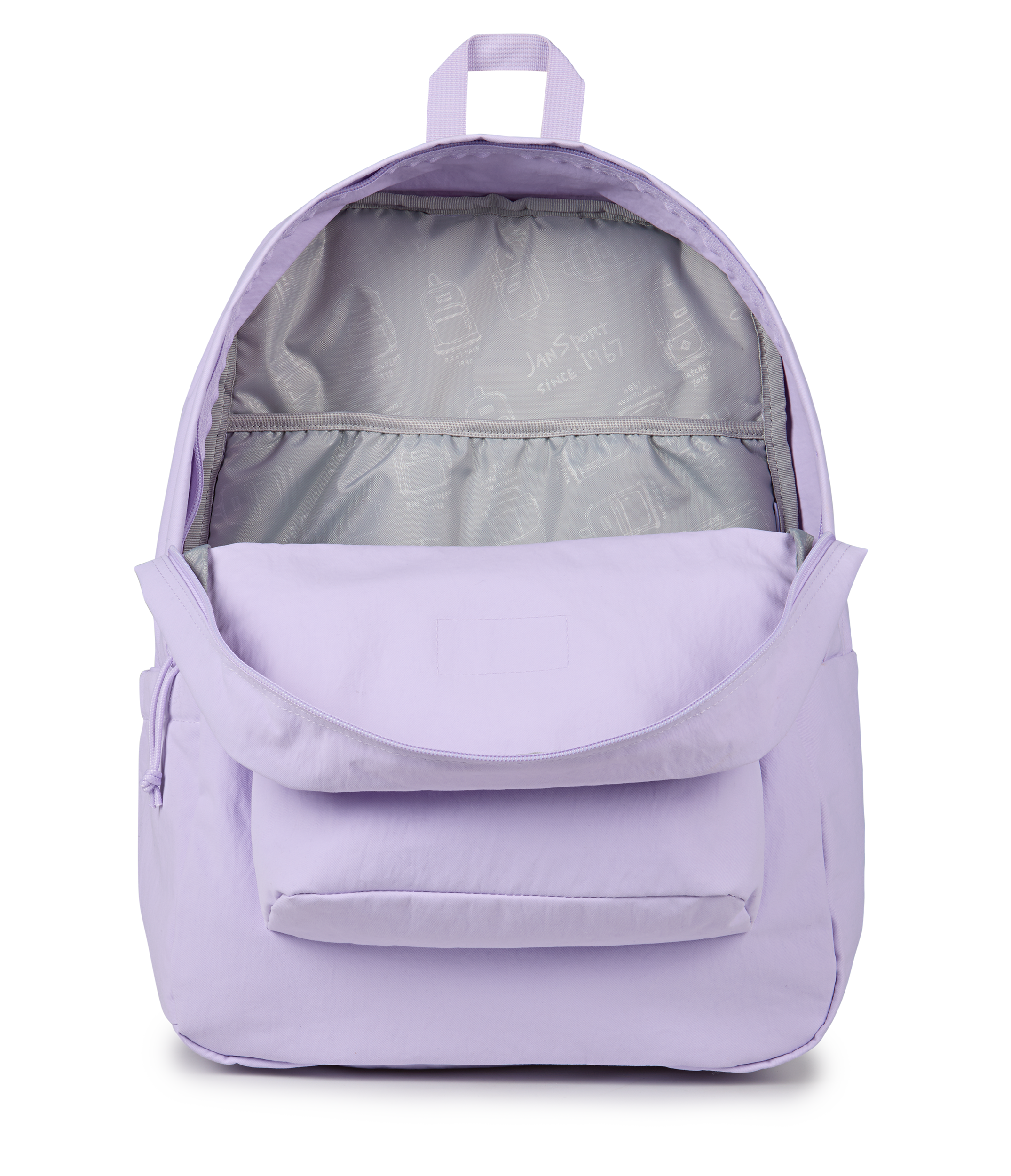 JanSport Superbreak Plus FX in Pastel Lilac — angle view 4
