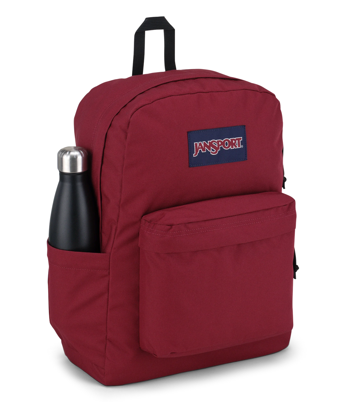 JanSport SuperBreak Plus Iconic Style in Russet Red — detail view