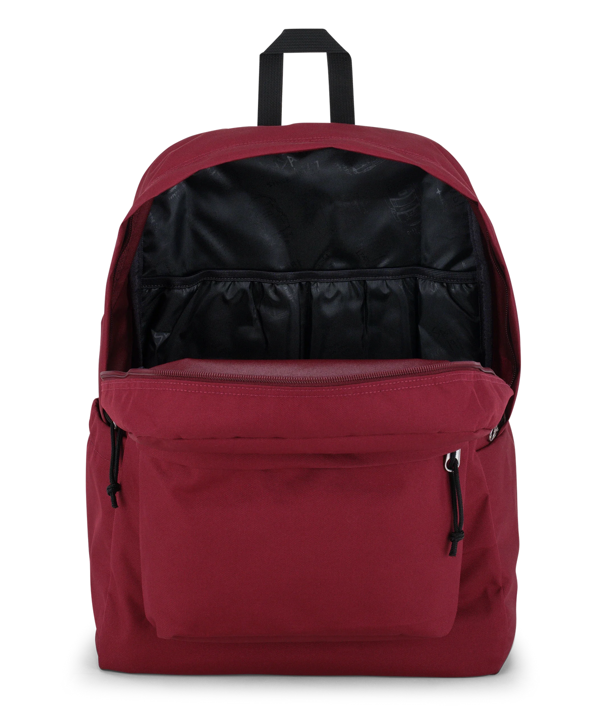 JanSport SuperBreak Plus Iconic Style in Russet Red — interior view