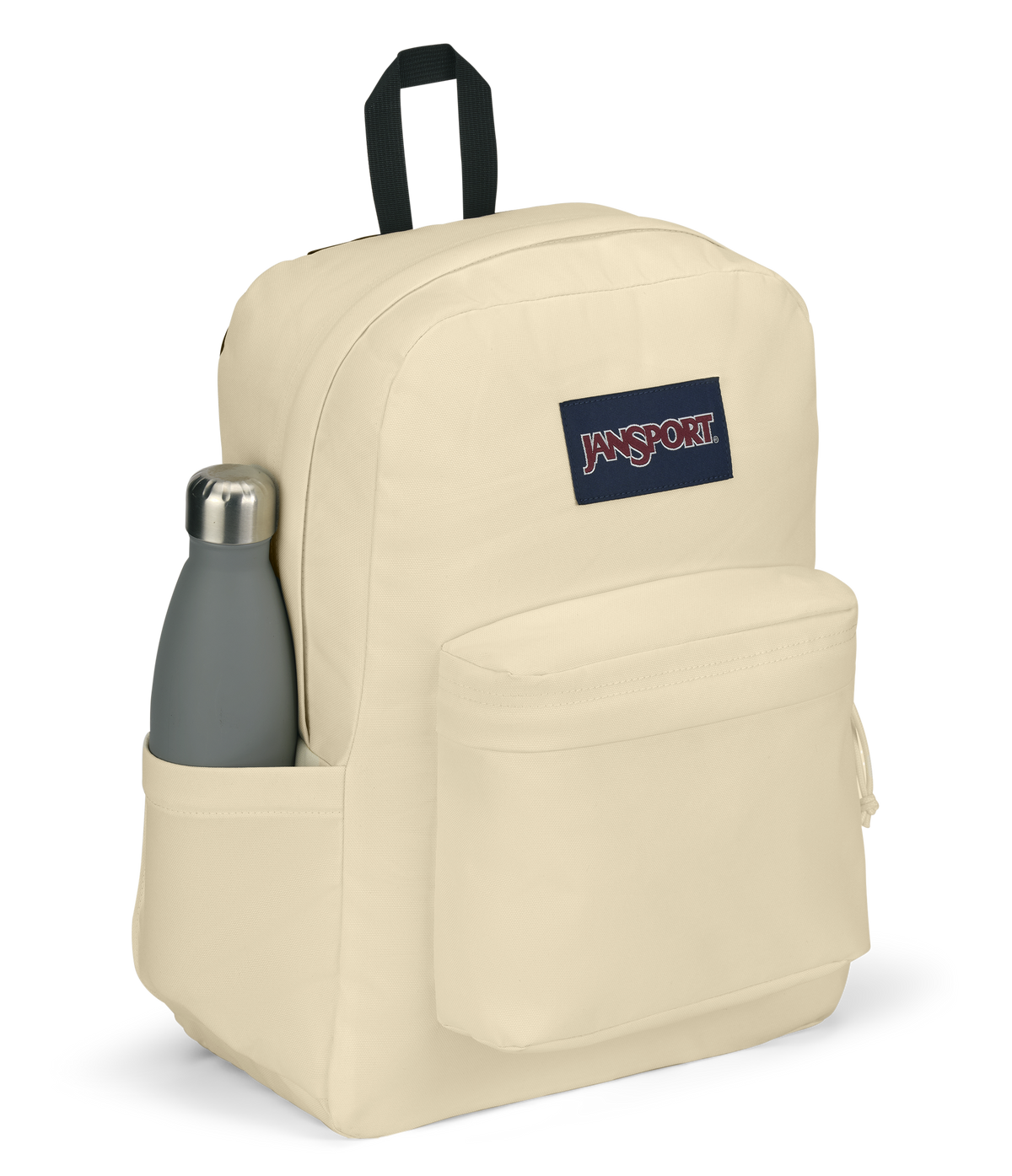 JanSport SuperBreak Plus Iconic Style in Coconut — detail view