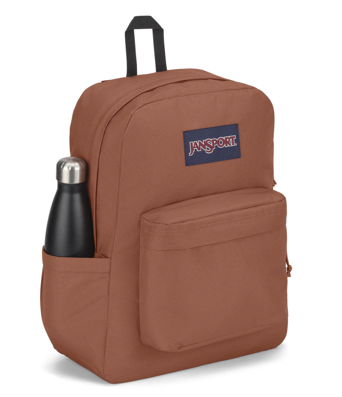 JanSport SuperBreak Plus Iconic Style in Brown Patina — detail view