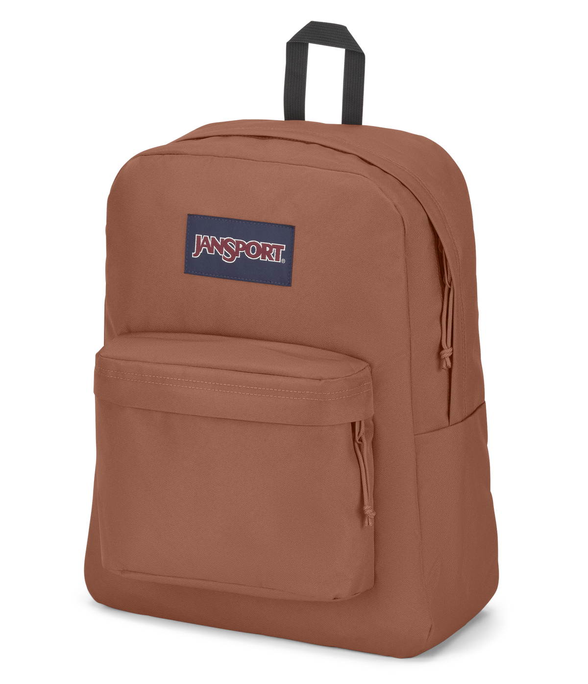 JanSport SuperBreak Plus Iconic Style in Brown Patina — angle view