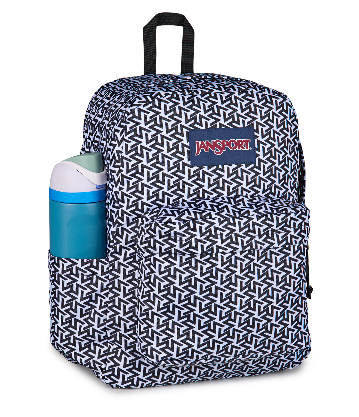 JanSport SuperBreak Plus Iconic Style in Team Colors White — detail view