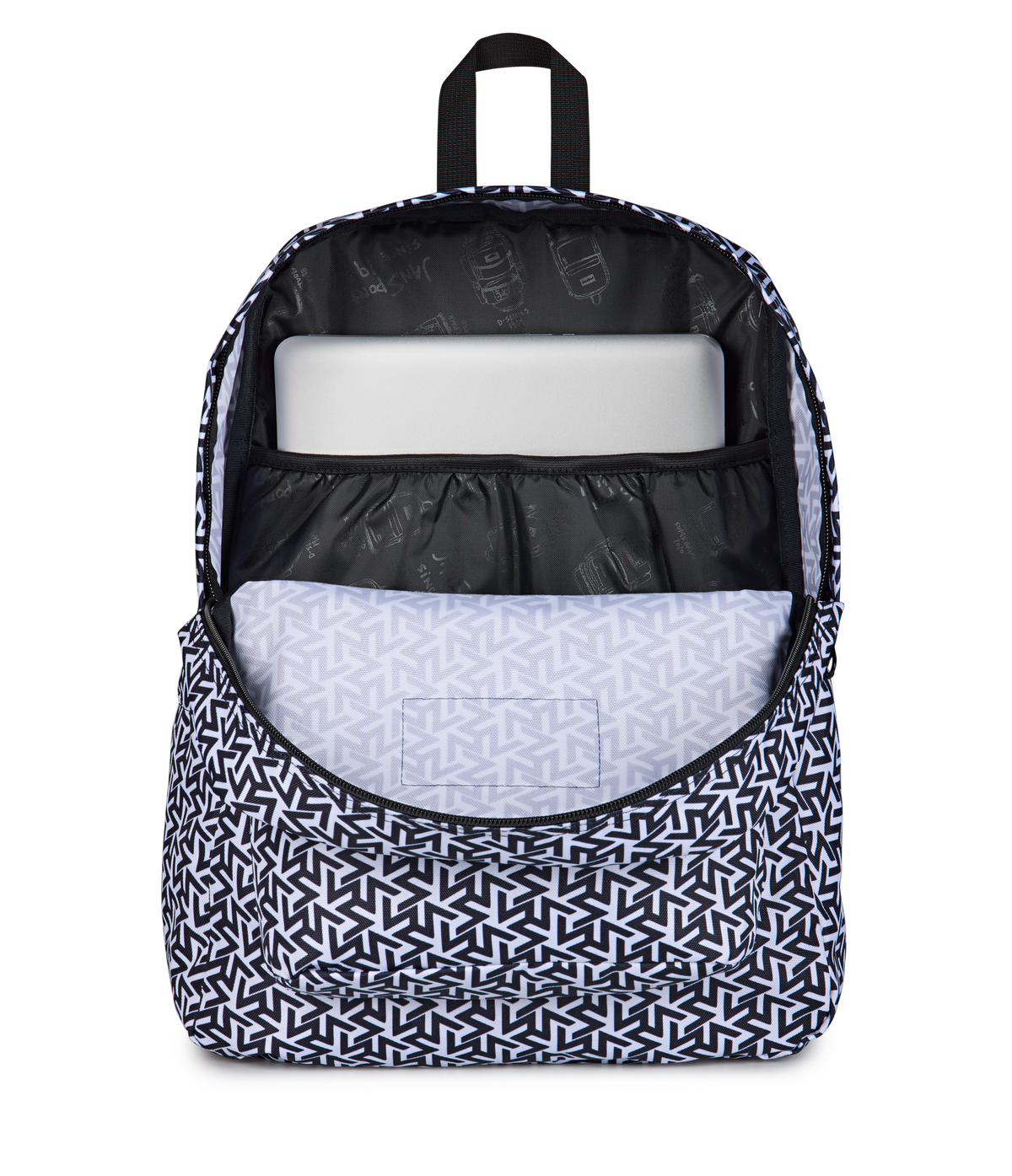 JanSport SuperBreak Plus Iconic Style in Team Colors White — detail view 2