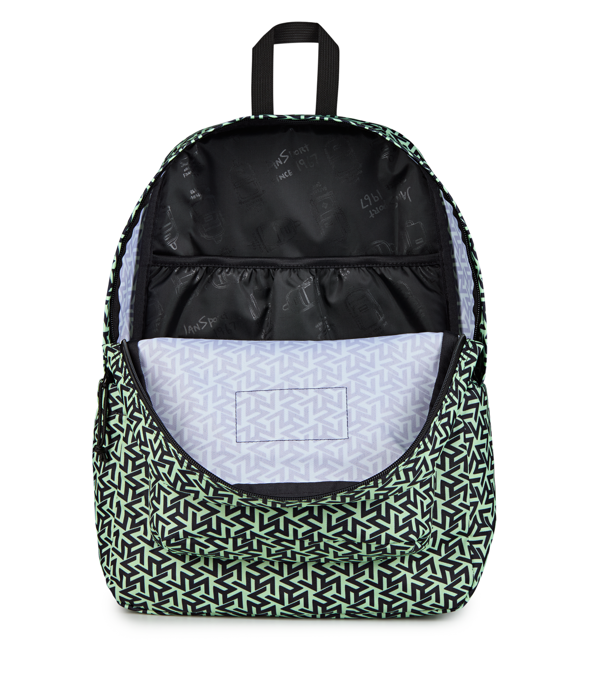 JanSport SuperBreak Plus Iconic Style in Team Colors Bratty — interior view
