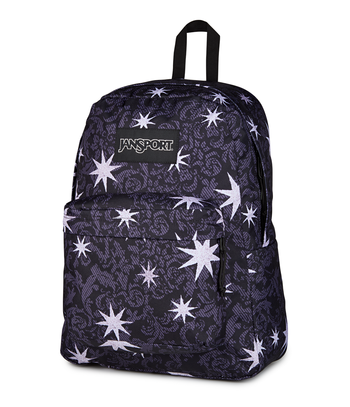 JanSport SuperBreak Plus Iconic Style in Castle Tapestry — angle view