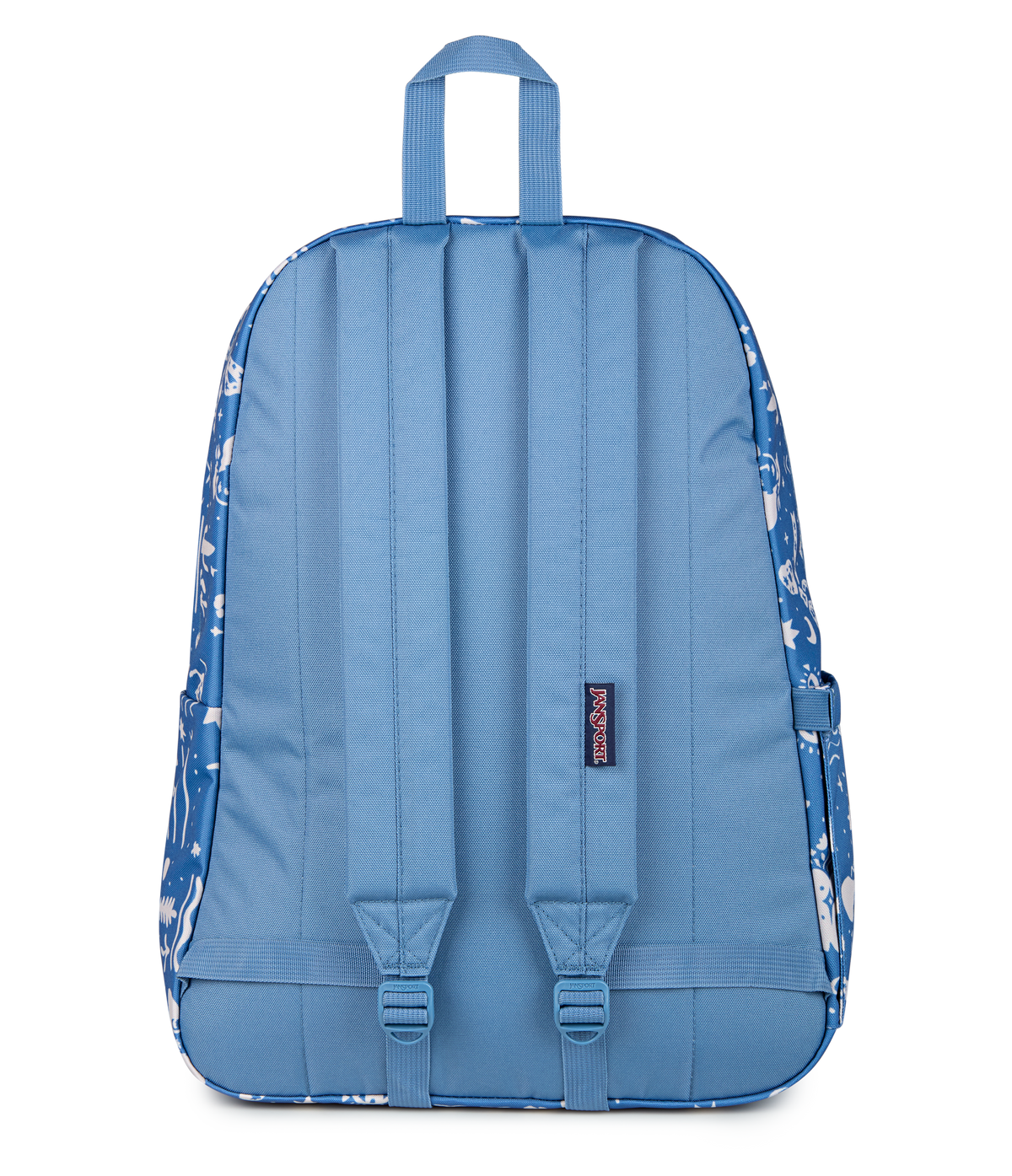 JanSport SuperBreak Plus Iconic Style in Yeehaw and Horse Elemental Blue — back view
