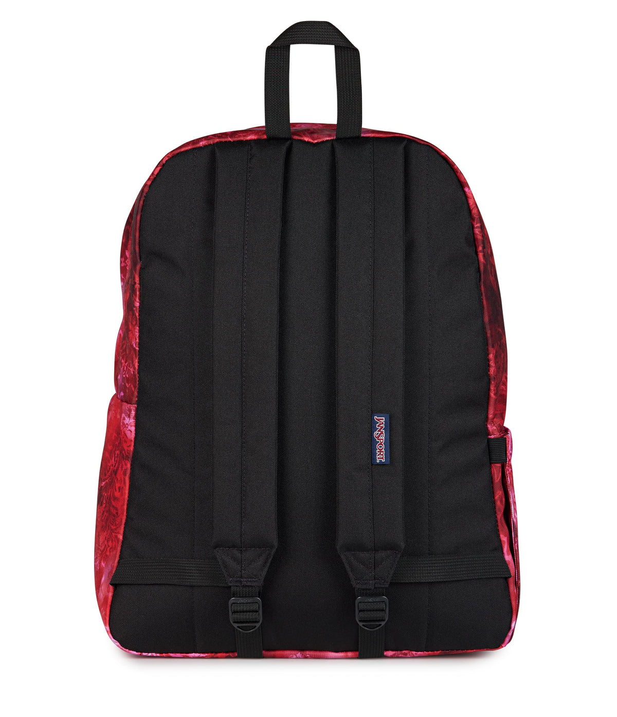 JanSport SuperBreak Plus Iconic Style in Afflicted Dyed Red — back view