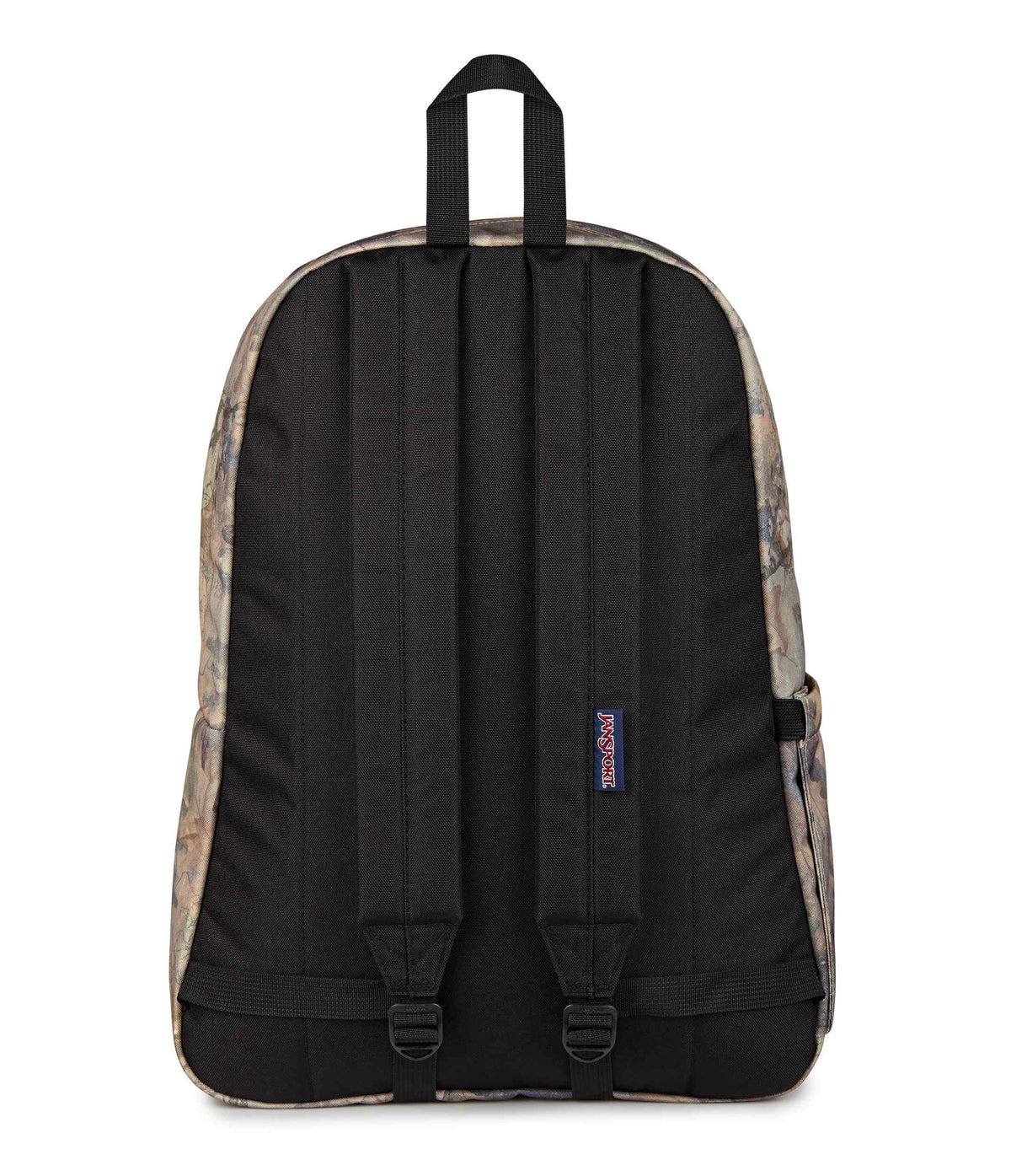 JanSport SuperBreak Plus Iconic Style in Bogcore Camo — back view