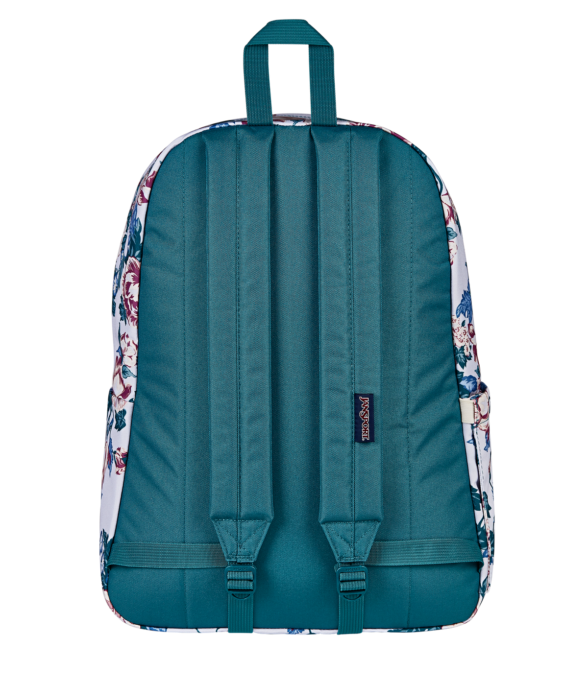 JanSport SuperBreak Plus Iconic Style in Rustic Roses Moon Flower — back view