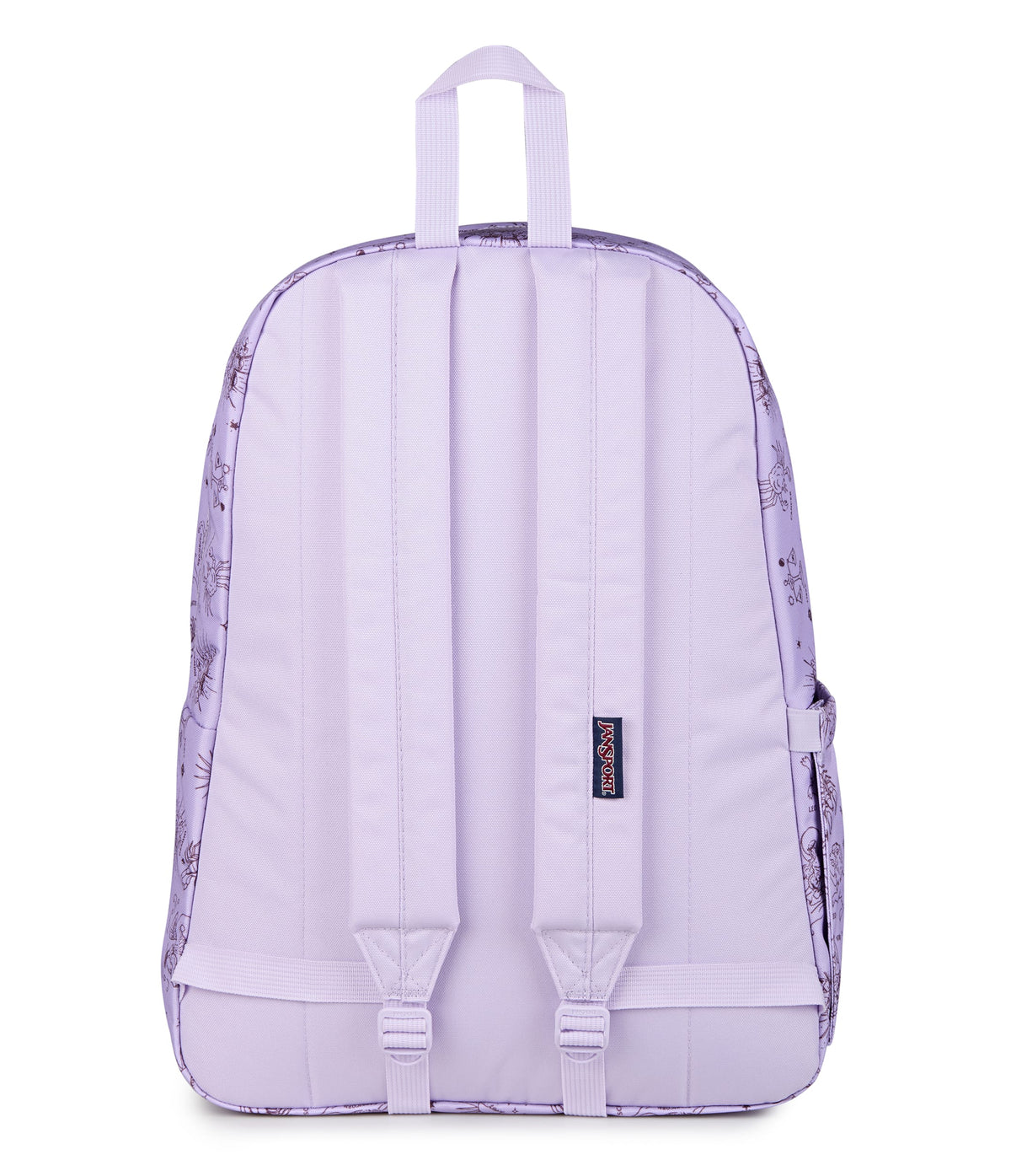JanSport SuperBreak Plus Iconic Style in Horoscope Horizons Pastellilac — back view
