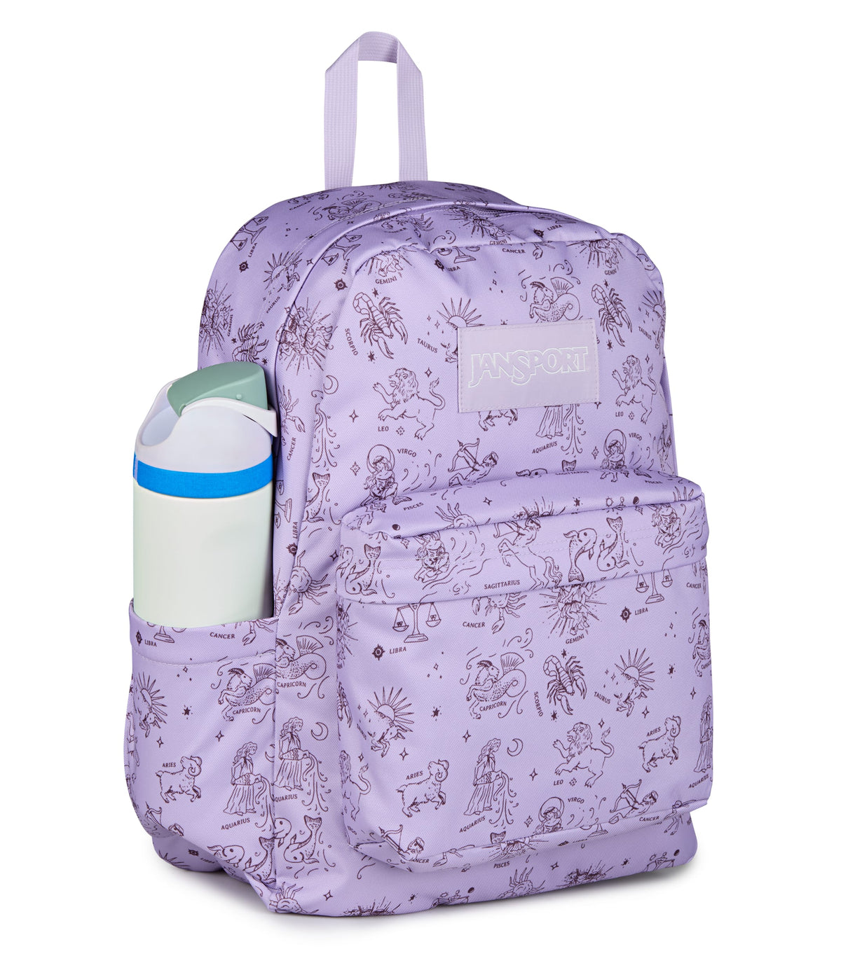 JanSport SuperBreak Plus Iconic Style in Horoscope Horizons Pastellilac — detail view