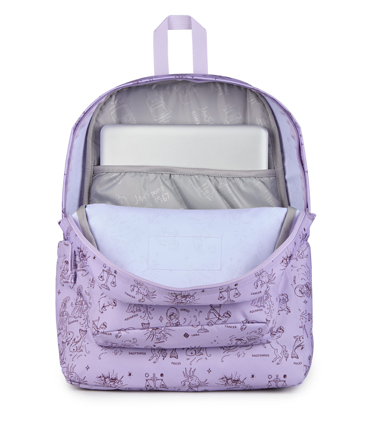JanSport SuperBreak Plus Iconic Style in Horoscope Horizons Pastellilac — detail view 2