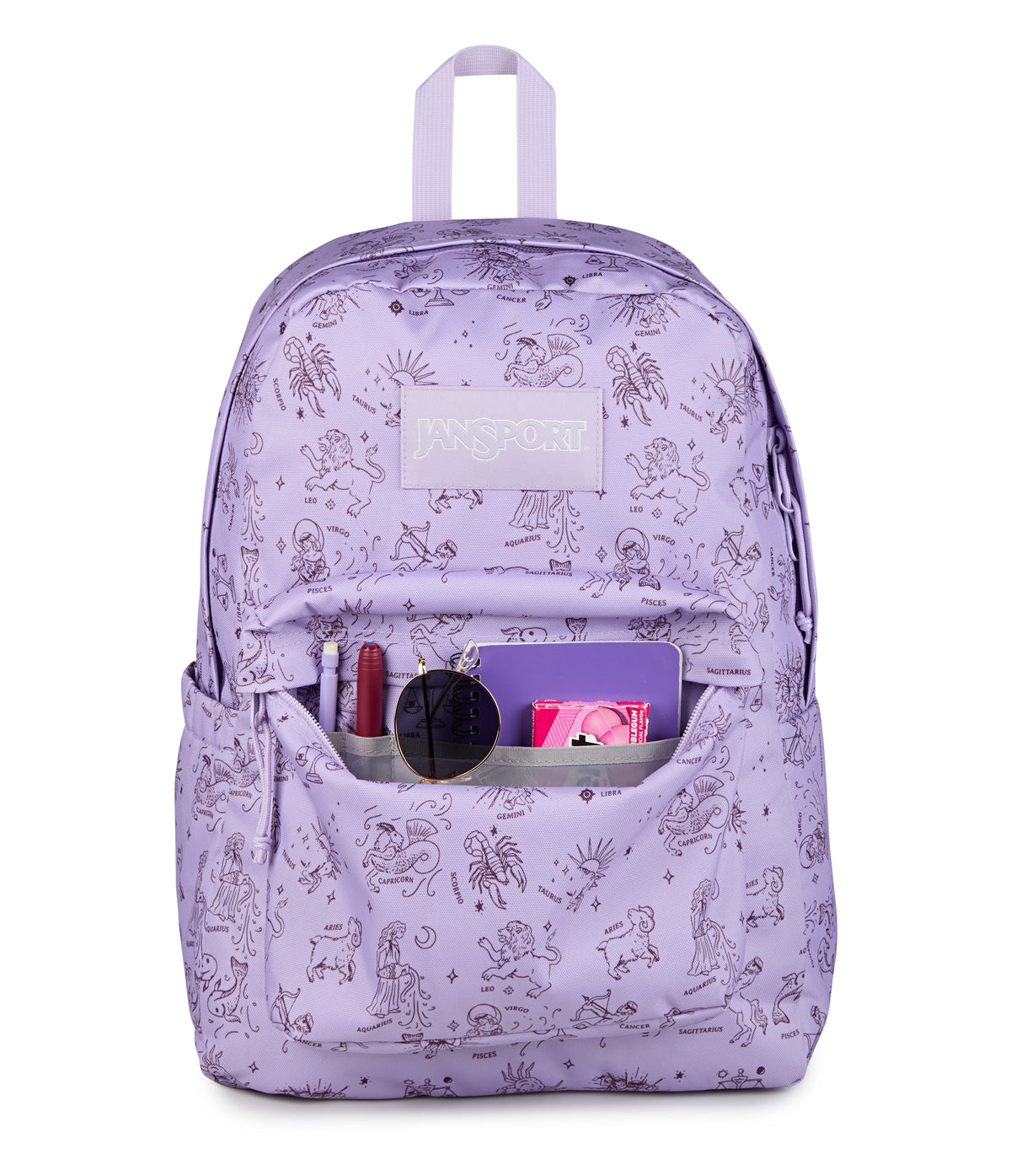 JanSport SuperBreak Plus Iconic Style in Horoscope Horizons Pastellilac — detail view 3