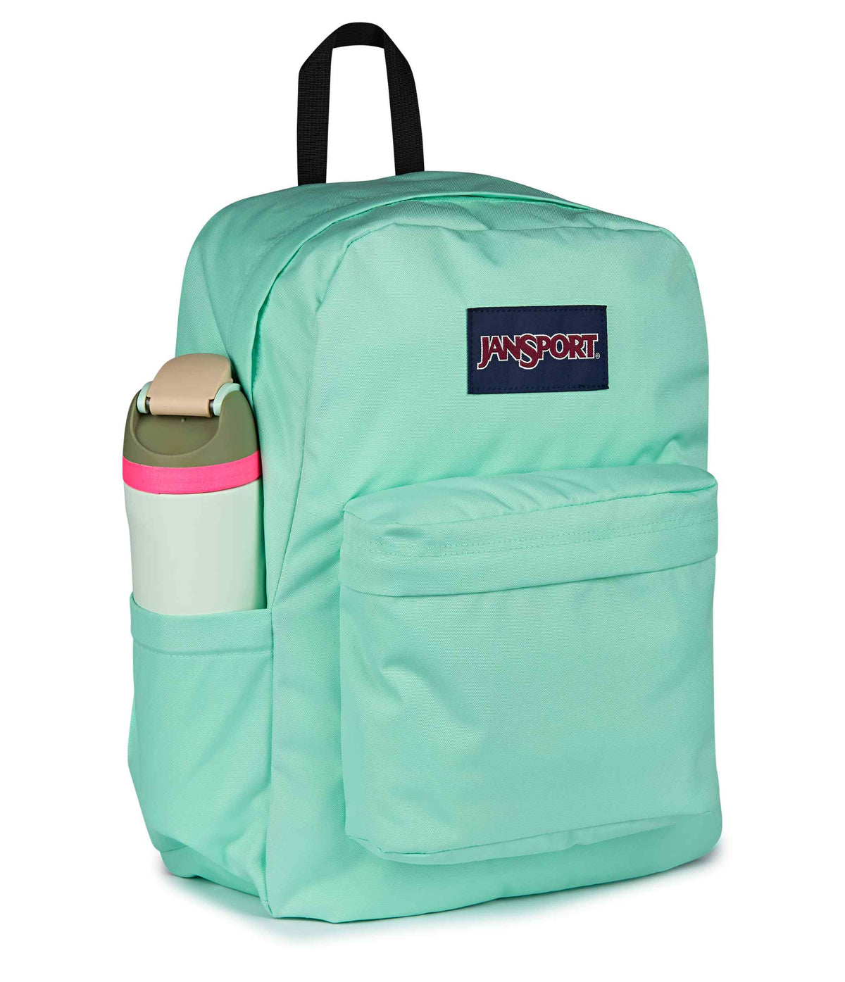 JanSport SuperBreak Plus Iconic Style in Magic Mint — detail view