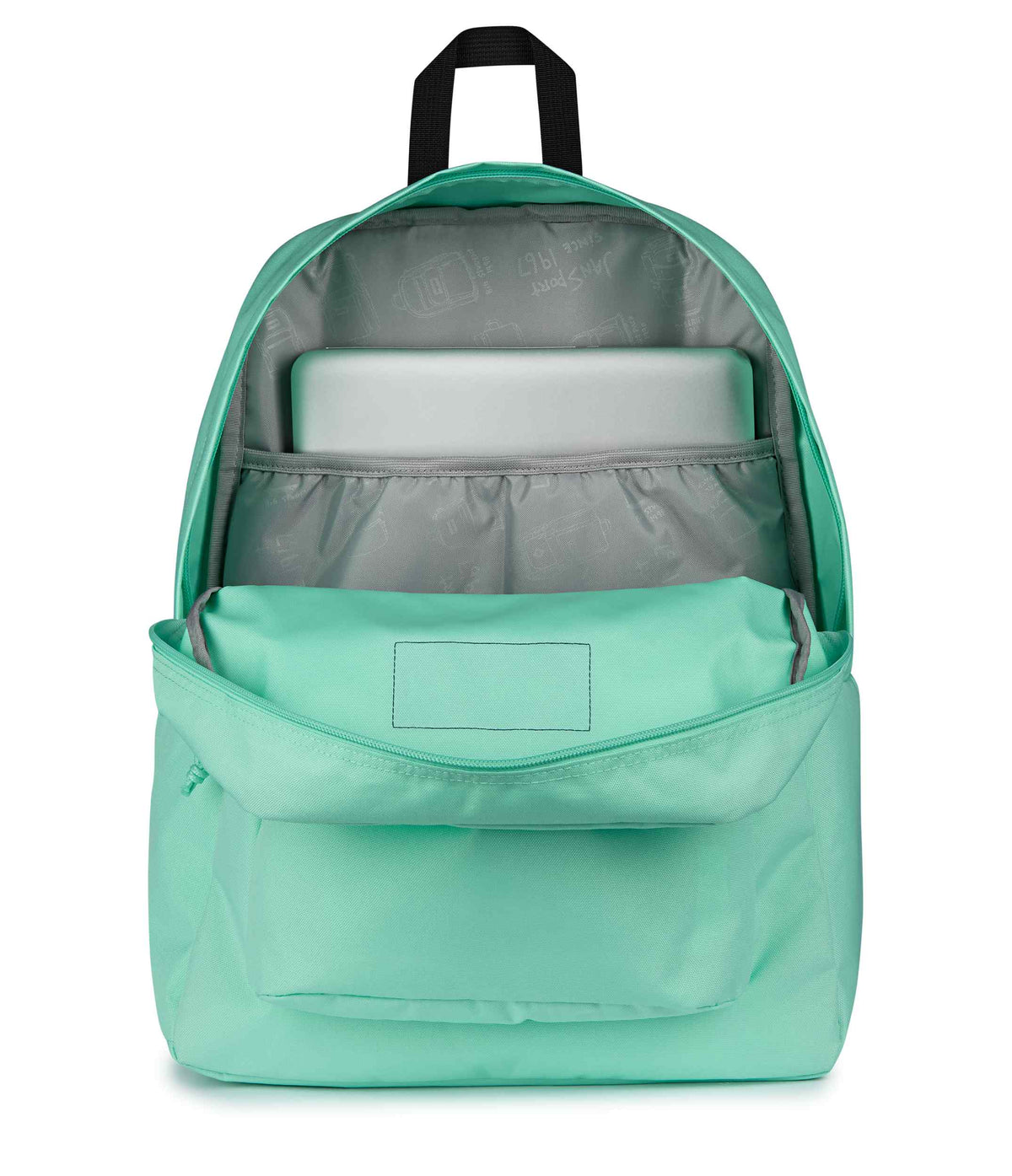 JanSport SuperBreak Plus Iconic Style in Magic Mint — detail view 2