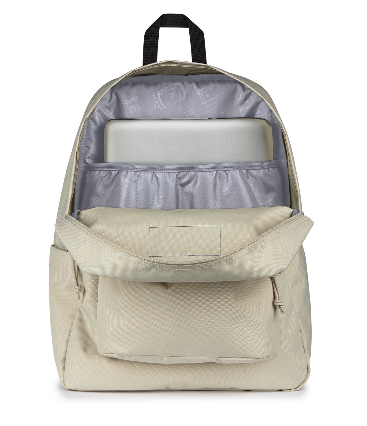 JanSport SuperBreak Plus Iconic Style in Moon Mist — detail view 2
