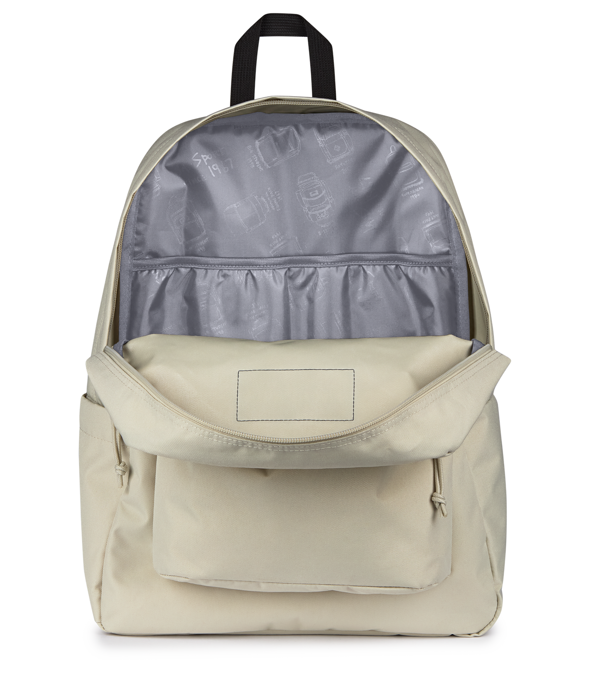 JanSport SuperBreak Plus Iconic Style in Moon Mist — interior view