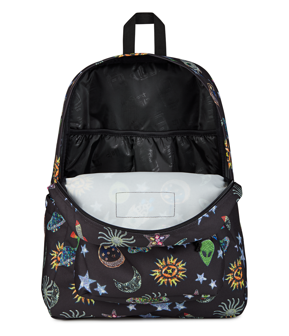 JanSport SuperBreak Plus Iconic Style in Galaxy Glam — interior view