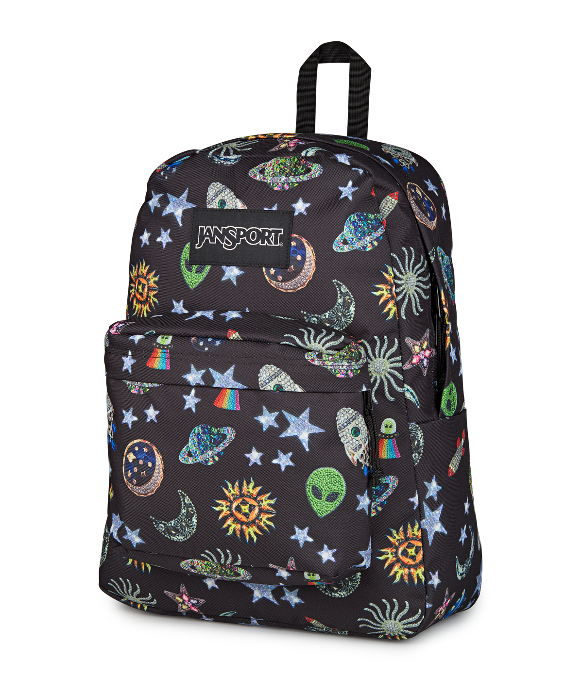 JanSport SuperBreak Plus Iconic Style in Galaxy Glam — side view