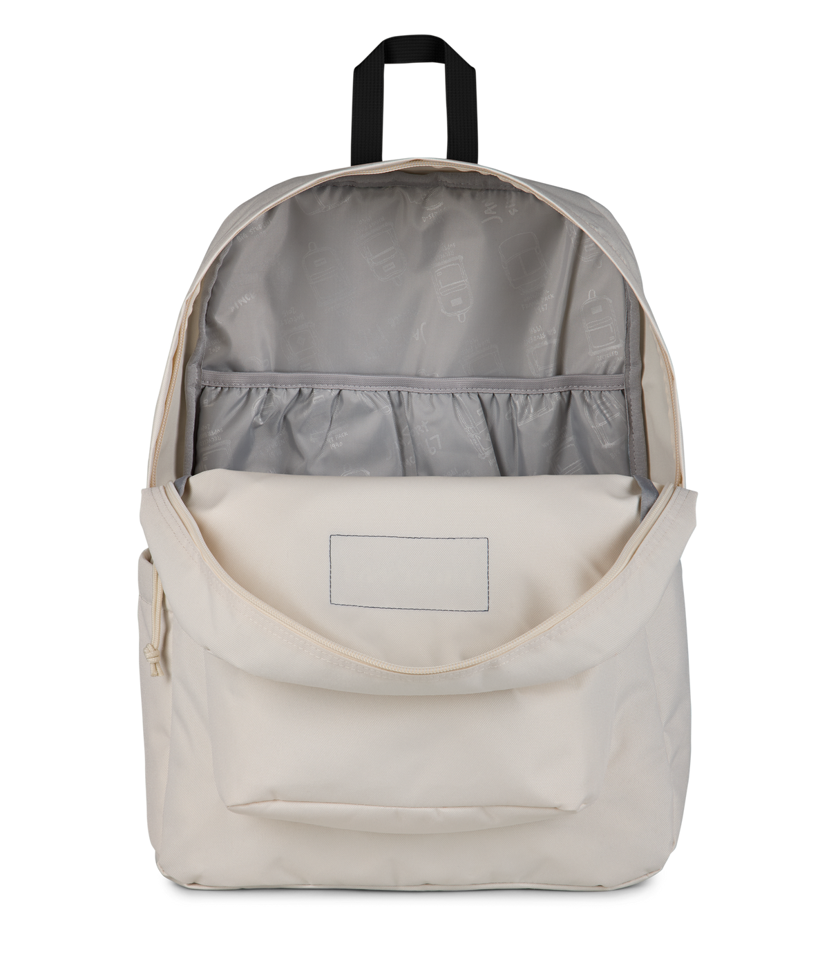 JanSport SuperBreak Plus Iconic Style in Moon Flower — interior view