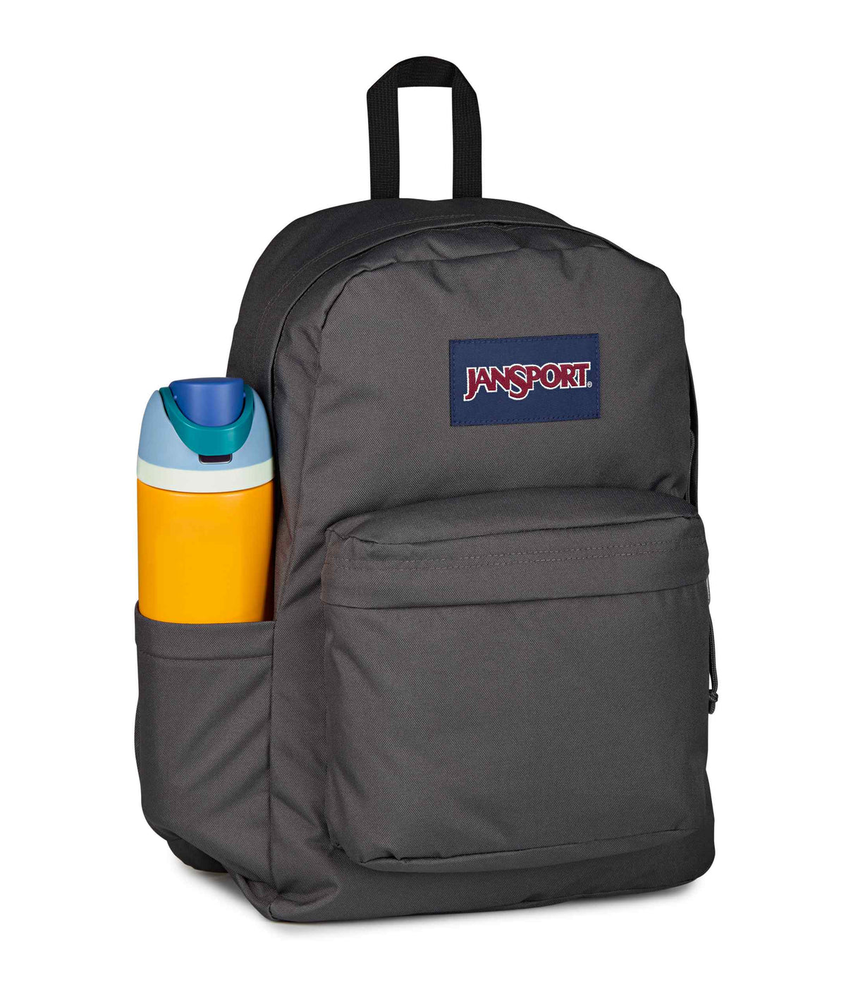 JanSport SuperBreak Plus Iconic Style in Smokey Grit — detail view