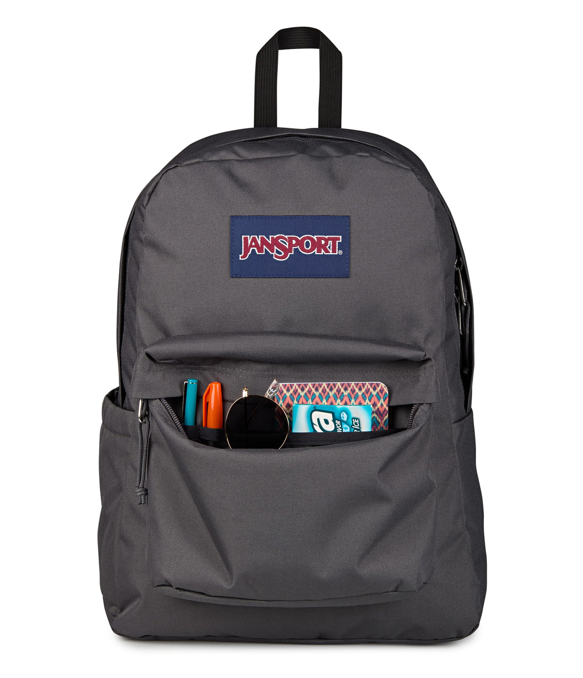 JanSport SuperBreak Plus Iconic Style in Smokey Grit — detail view 3