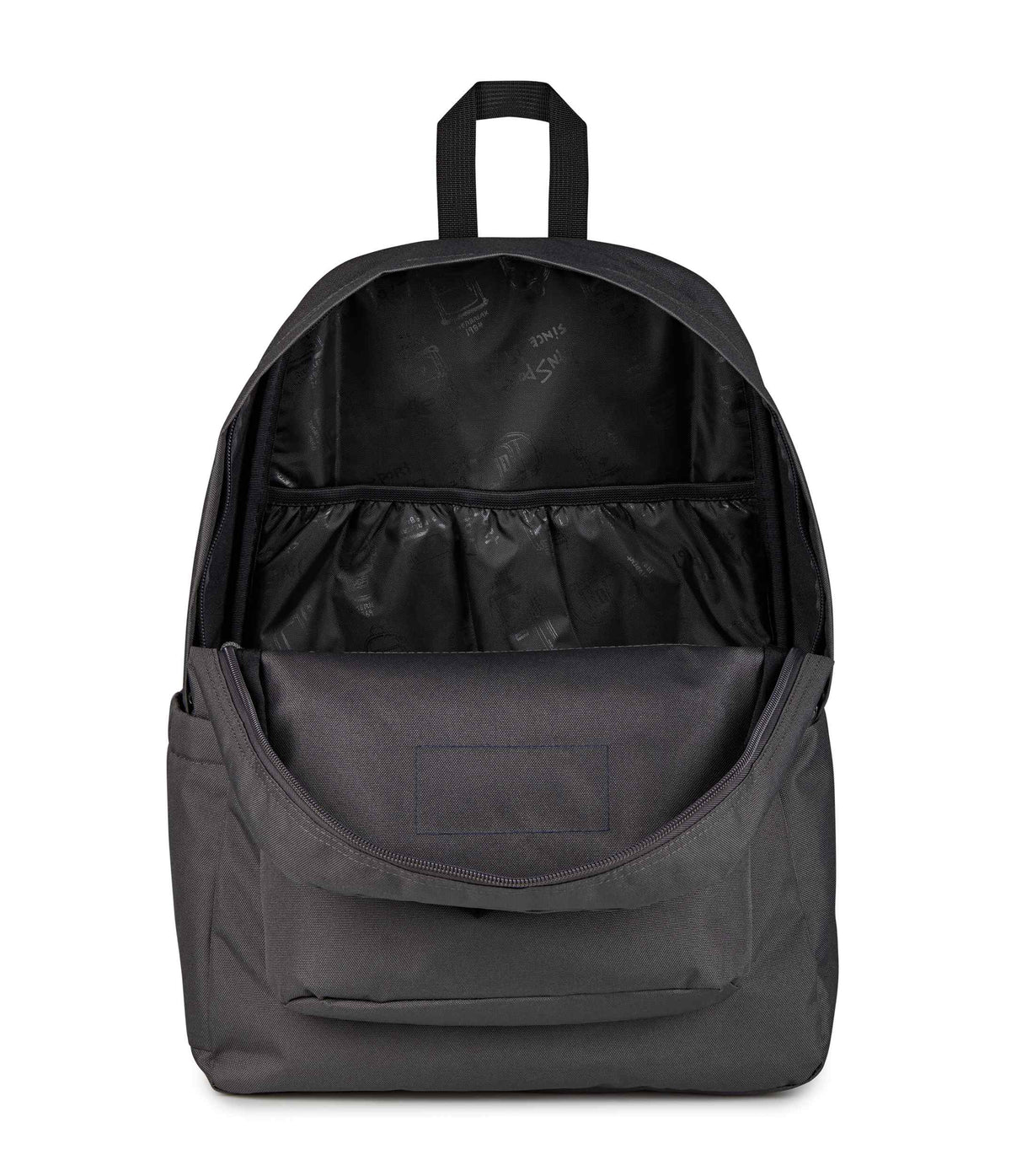 JanSport SuperBreak Plus Iconic Style in Smokey Grit — interior view