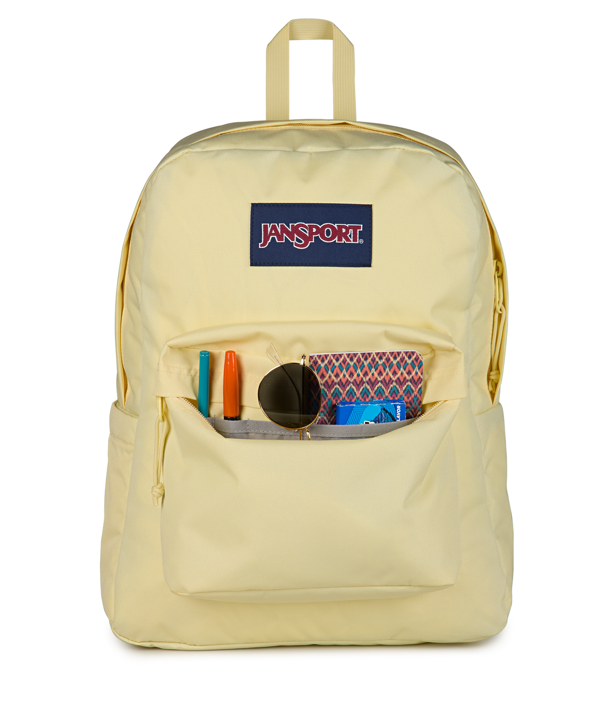 JanSport SuperBreak Plus Iconic Style in Lemon Ice — detail view 3