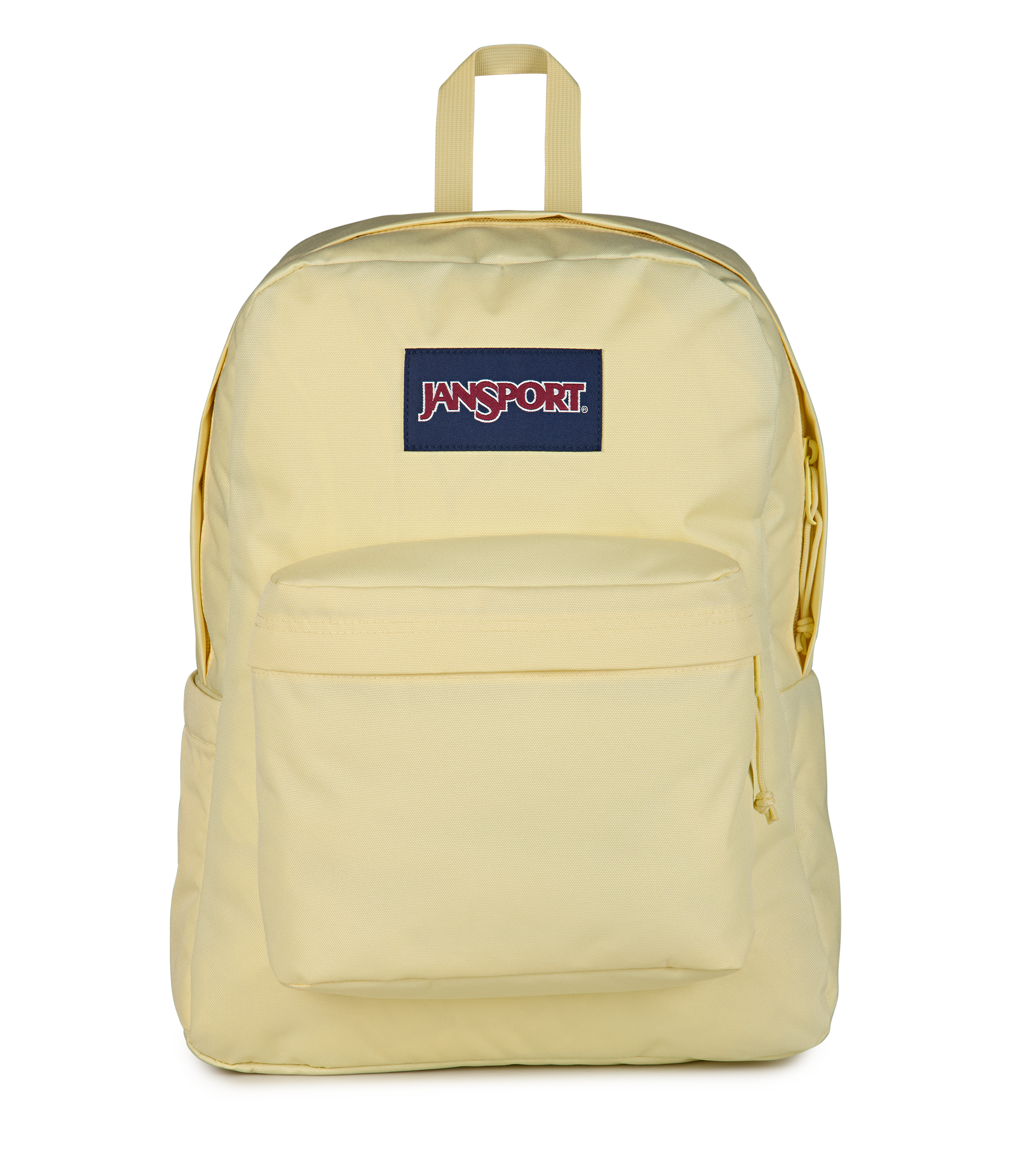 JanSport SuperBreak Plus Iconic Style in Lemon Ice — front view # color_Lemon Ice