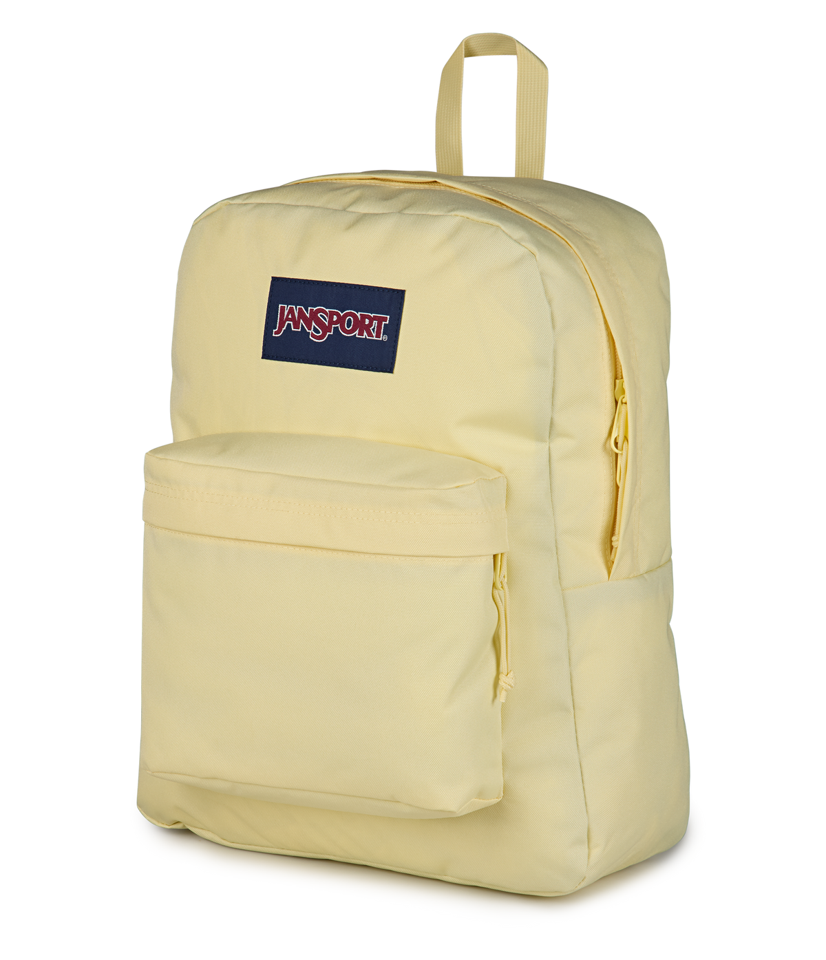 JanSport SuperBreak Plus Iconic Style in Lemon Ice — side view