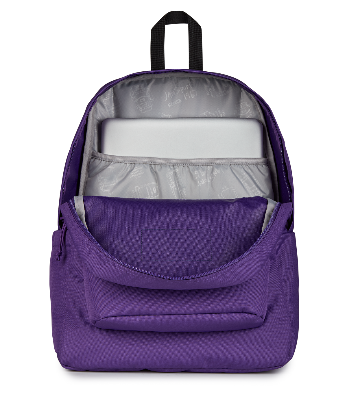 JanSport SuperBreak Plus Iconic Style in Grape Jelly — detail view 2